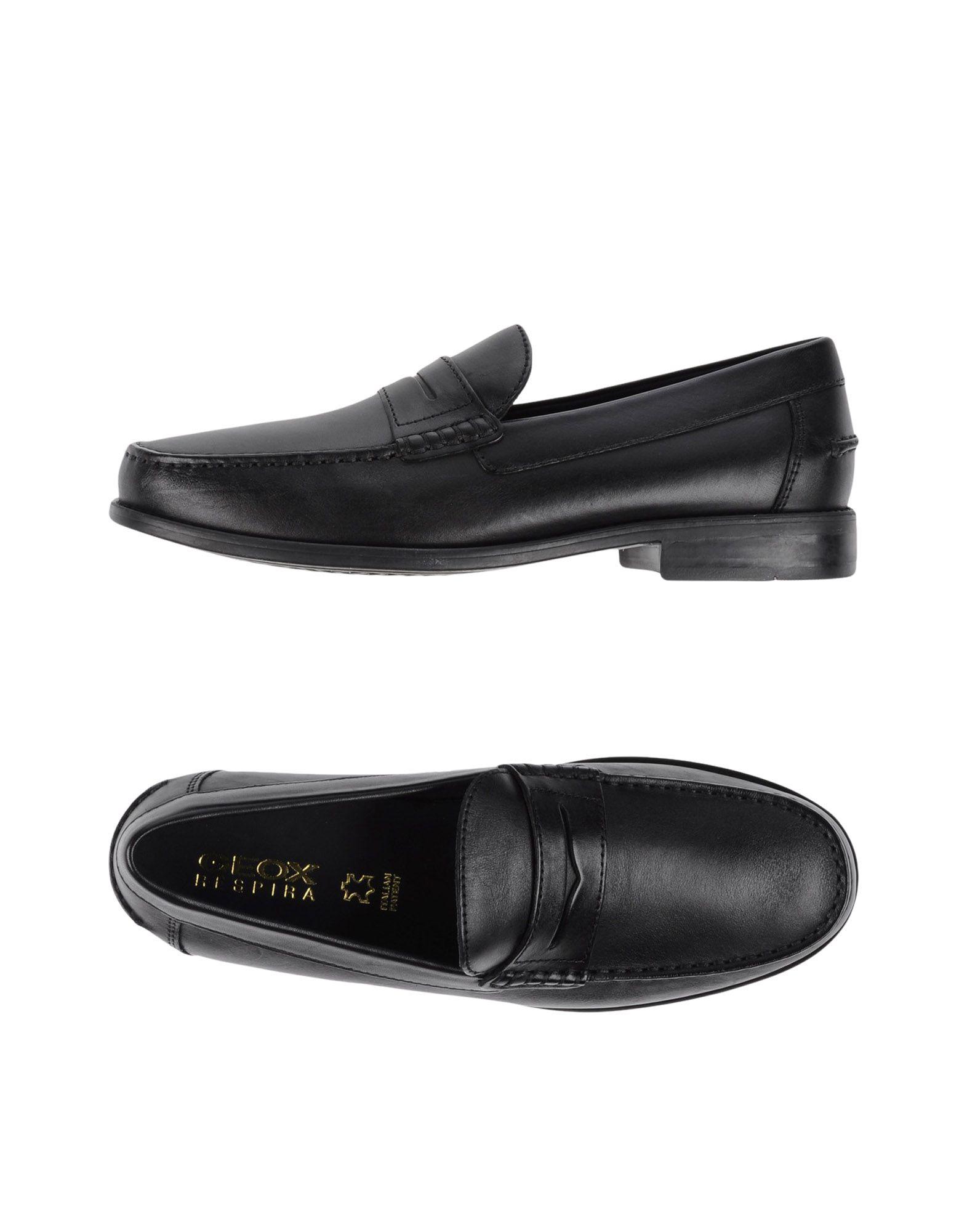 Geox Leather Loafer in Black for Men - Lyst
