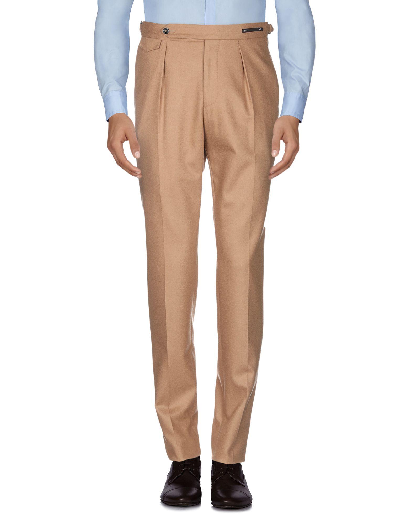 PT01 Flannel Casual Pants in Light Brown (Brown) for Men Lyst