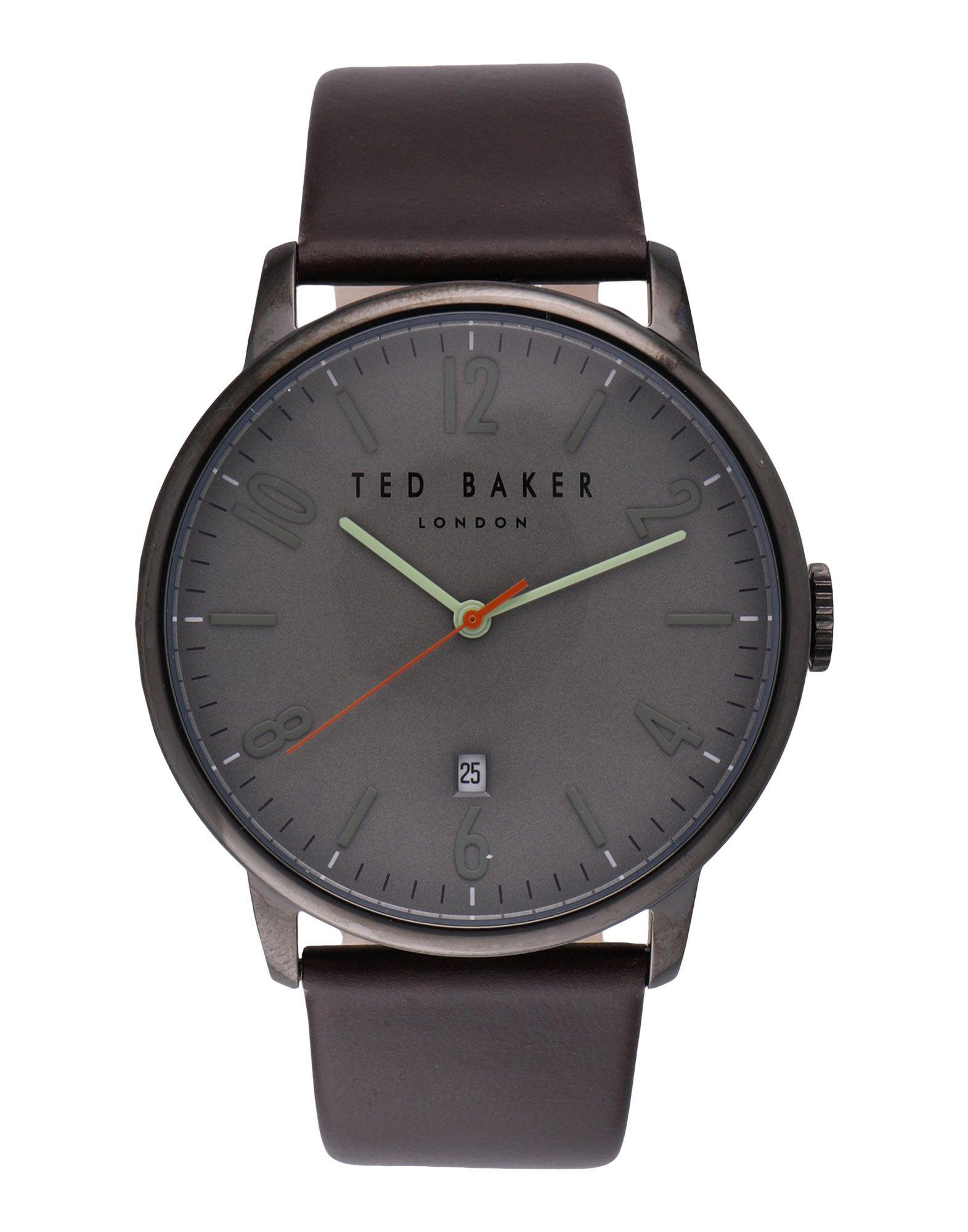 Ted Baker Leather Wrist Watch in Grey (Gray) for Men Lyst