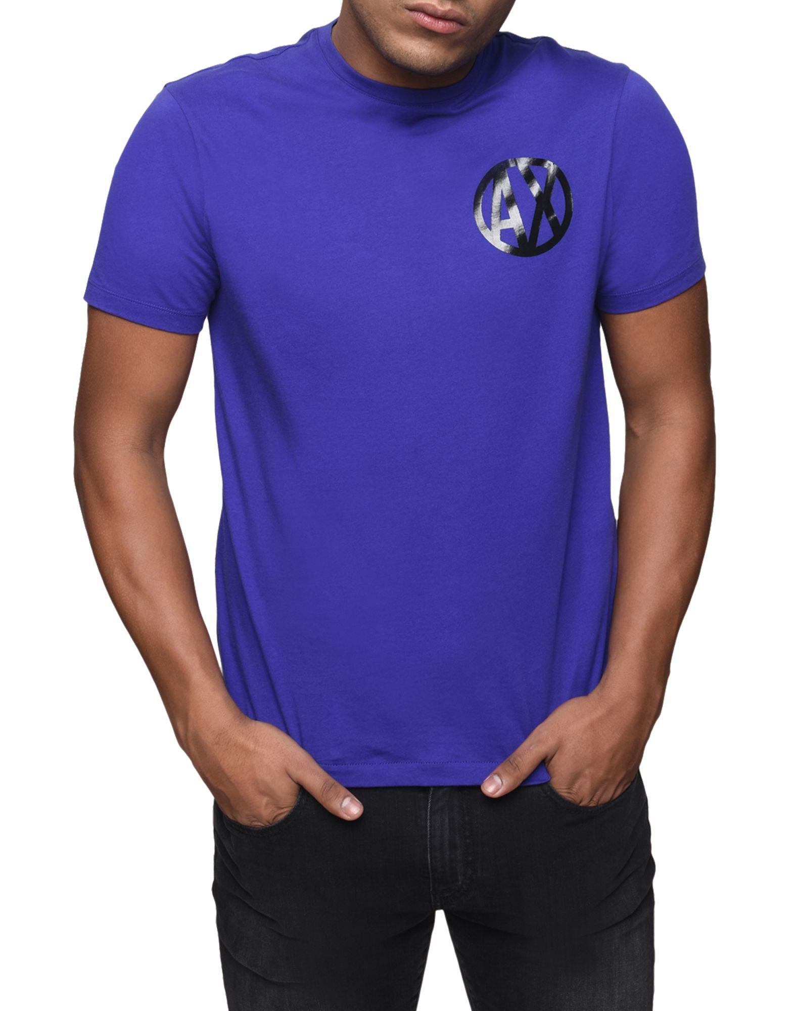 purple armani exchange t shirt