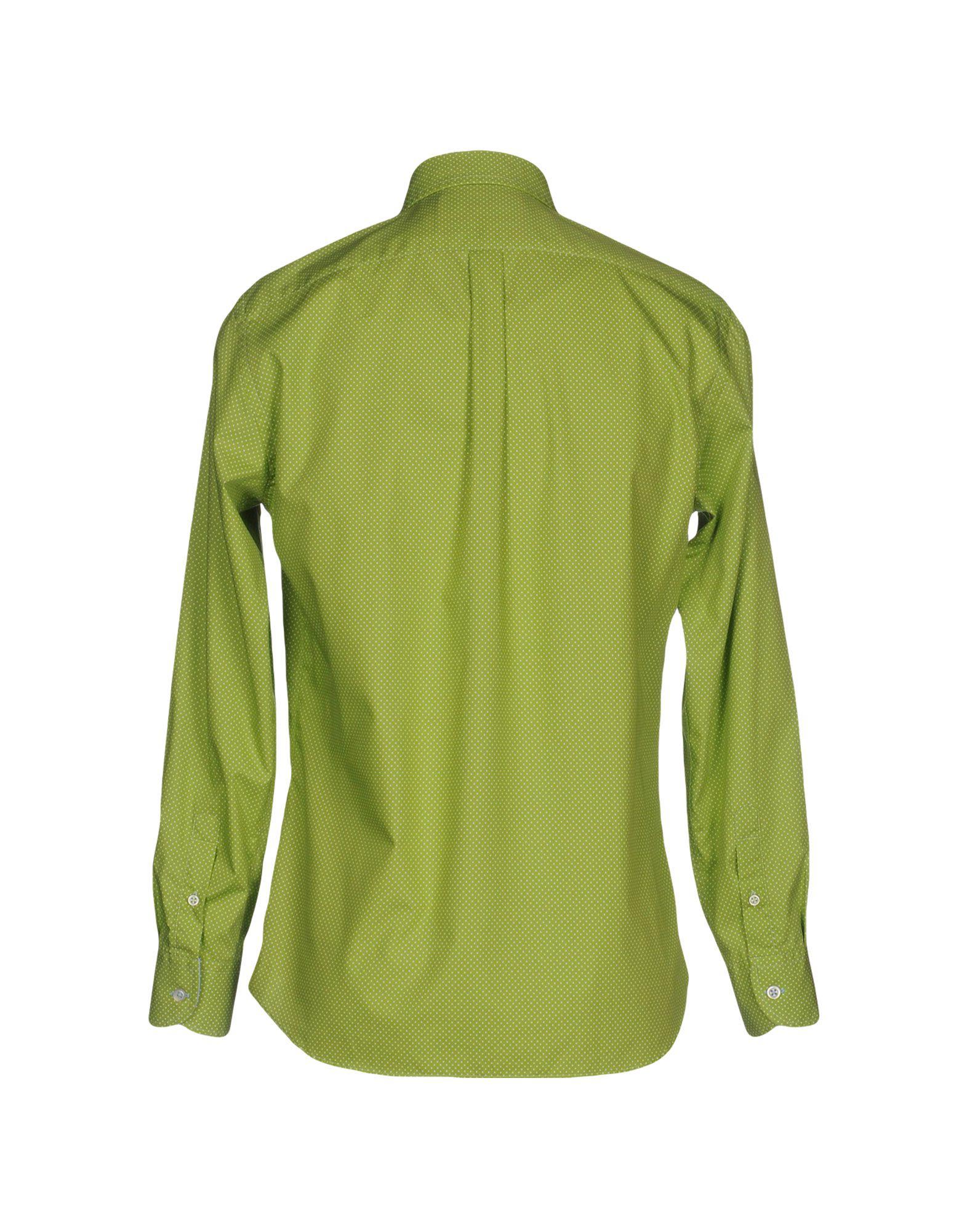 Harmont & Blaine Cotton Shirt in Light Green (Green) for Men Lyst