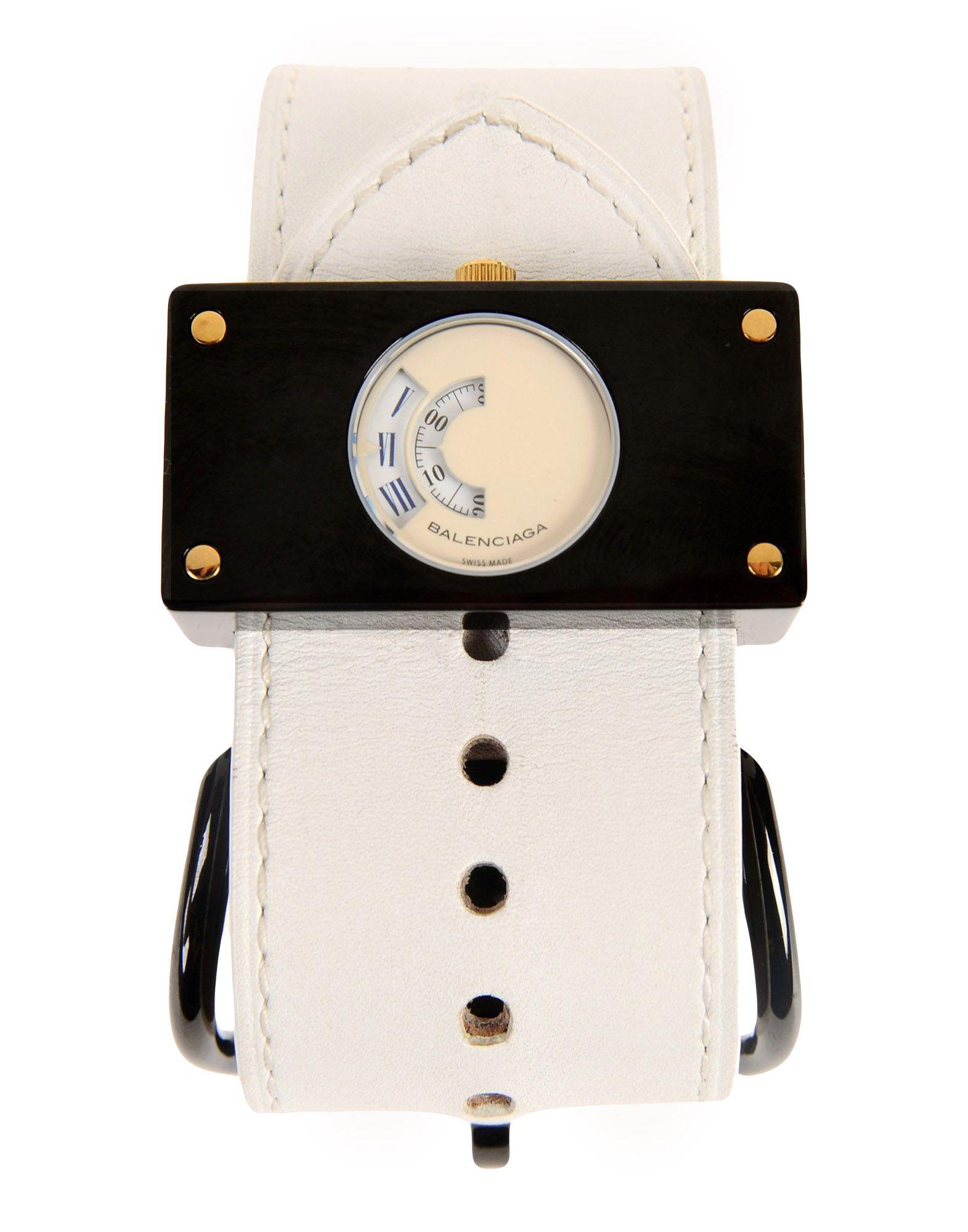 Balenciaga Leder Armbanduhr in Weiß für Herren | Lyst DE