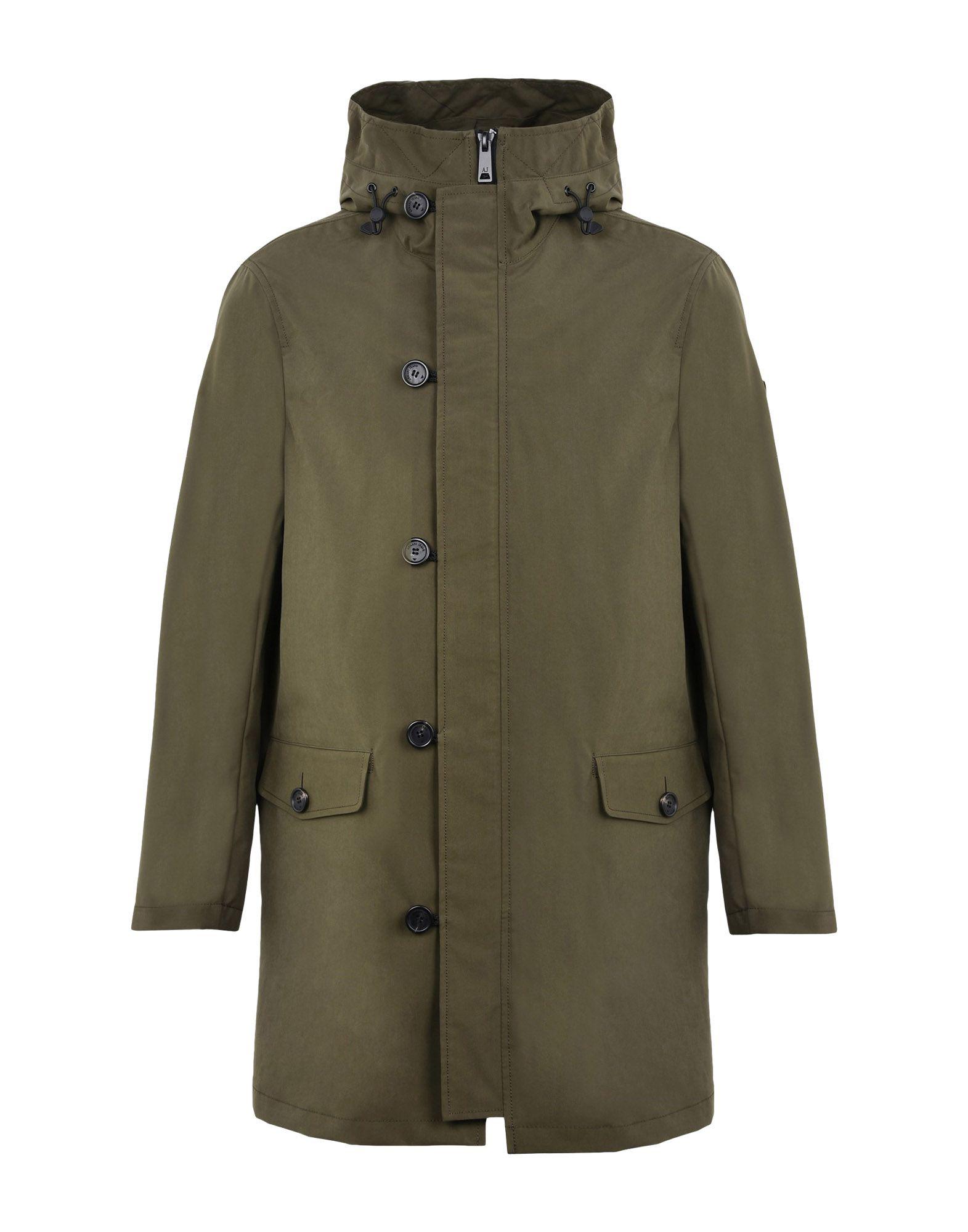 Armani Jeans Overcoat in Green for Men Lyst