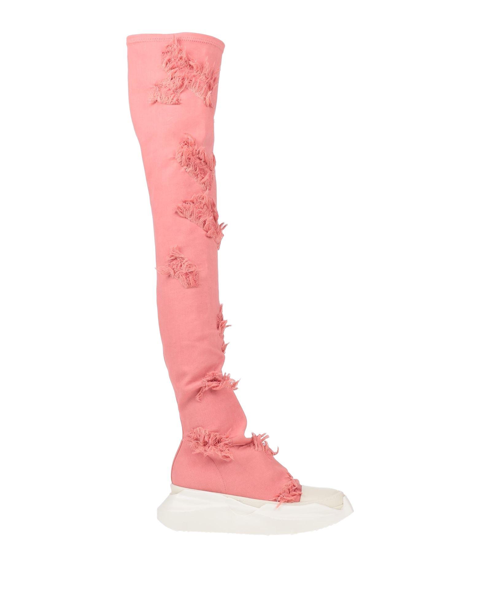 Rick Owens DRKSHDW Knee Boots in Pink | Lyst