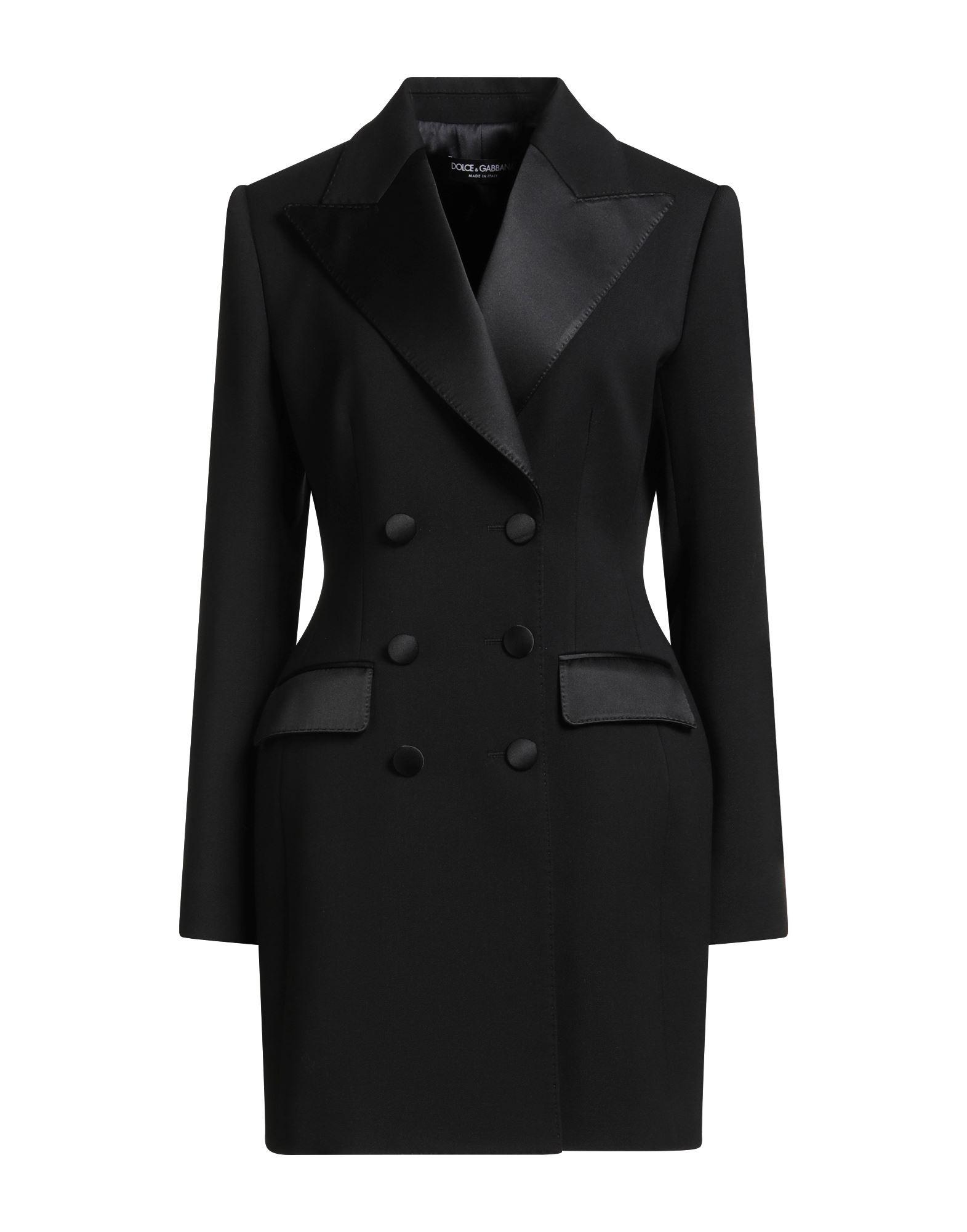 コート Dolce & Gabbana COAT (F0E2QTFU292 N0000) Double-breasted cashmere baize coat with belt in Black for