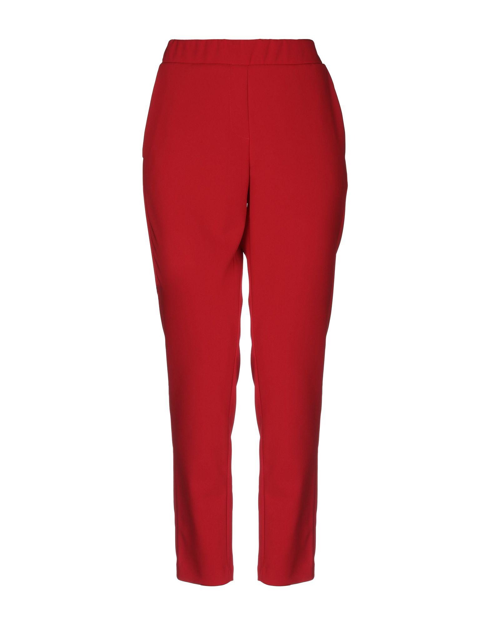 red casual pants