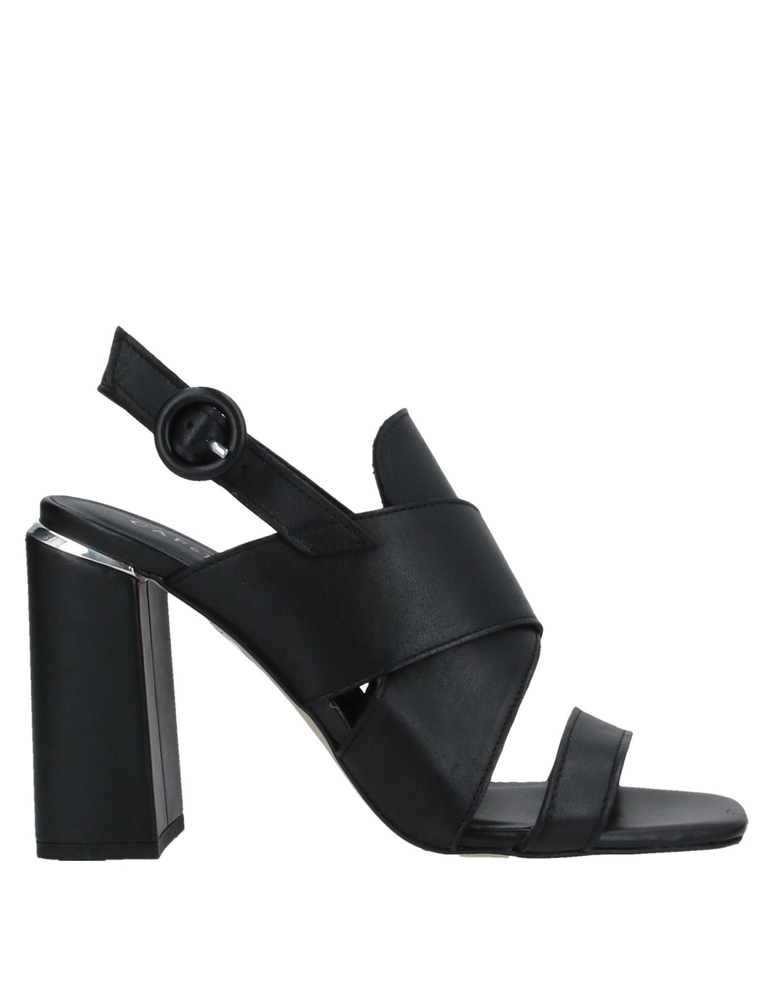 CafeNoir Leather Sandals in Black - Lyst