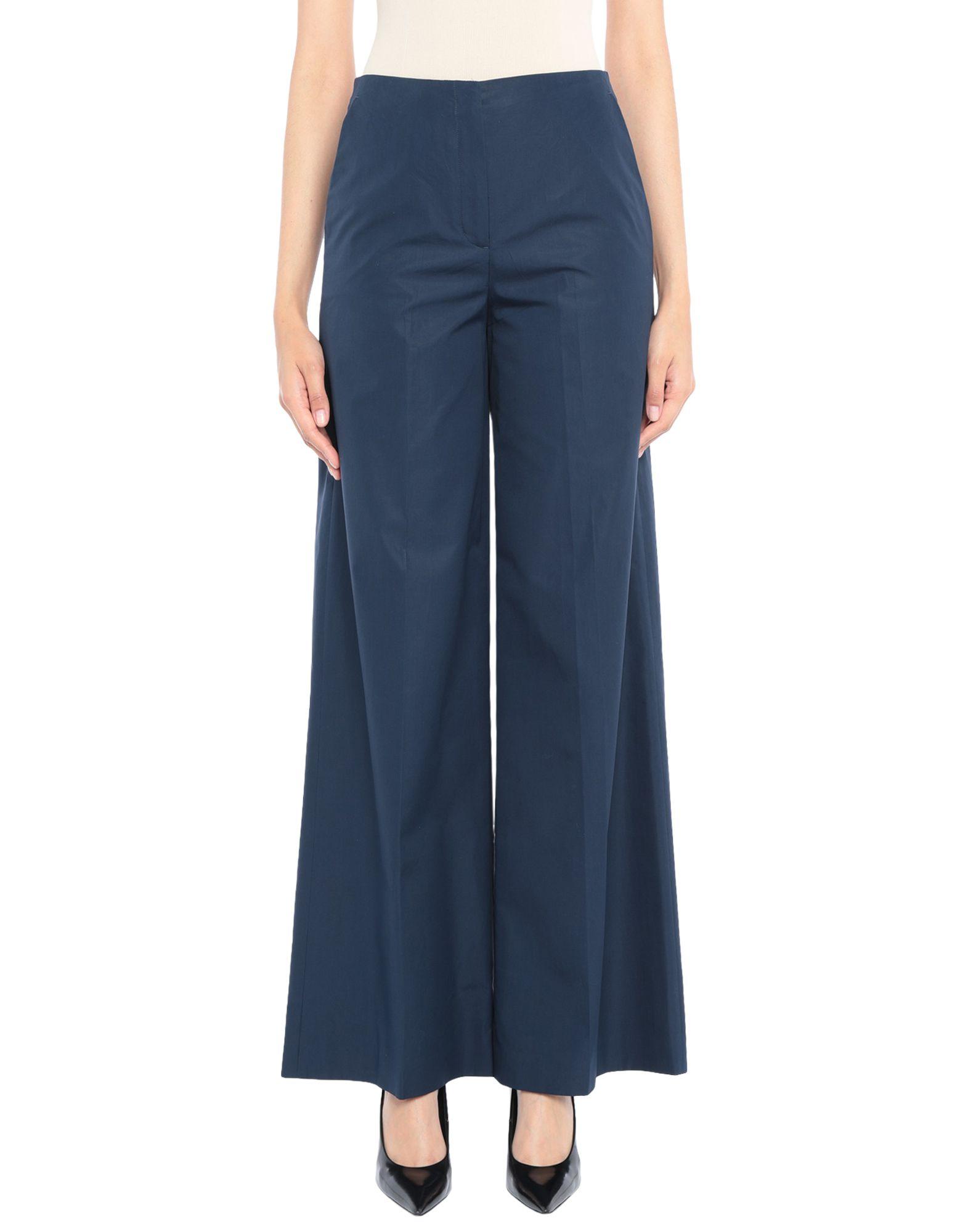 Theory Cotton Casual Pants in Dark Blue (Blue) - Lyst