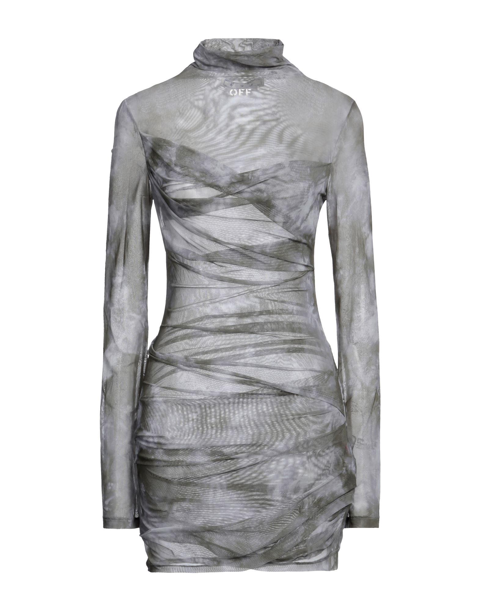 slim fit dress slacks The Carley Off White Dress – Made in USA Jersey T-Shirt Dress with Lac main image 1