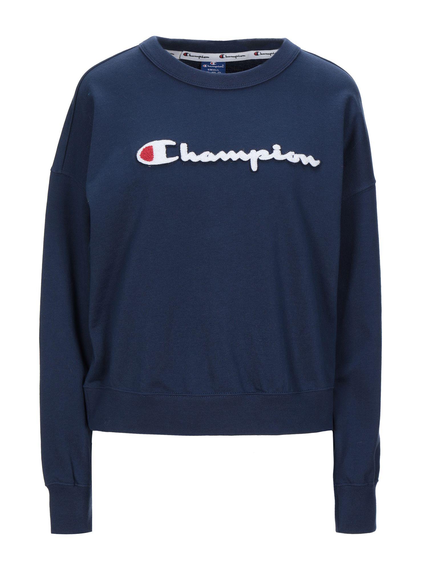 Champion Cotton Sweatshirt in Dark Blue (Blue) - Lyst