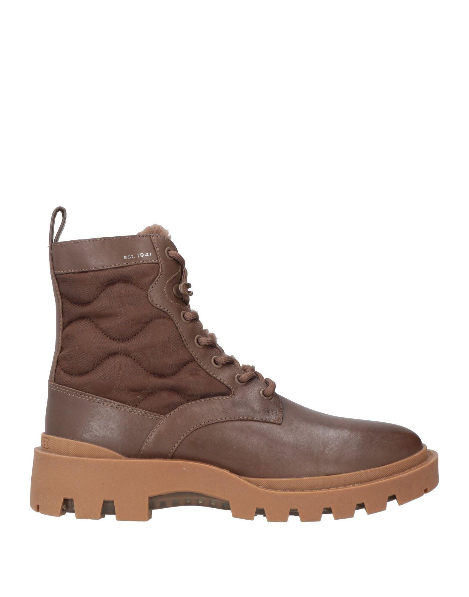 Coach brown 2025 leather boots
