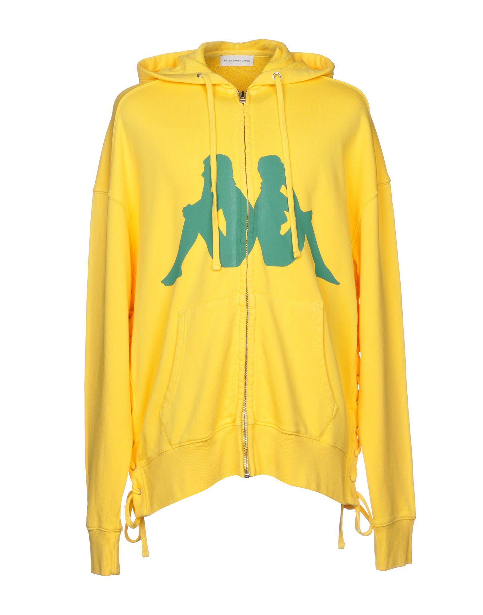 Kappa Cotton Sweatshirt in Yellow for Men - Lyst