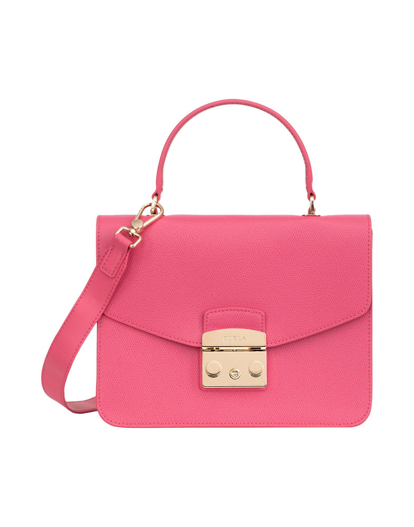 Furla Leather Handbag in Fuchsia (Pink) Lyst