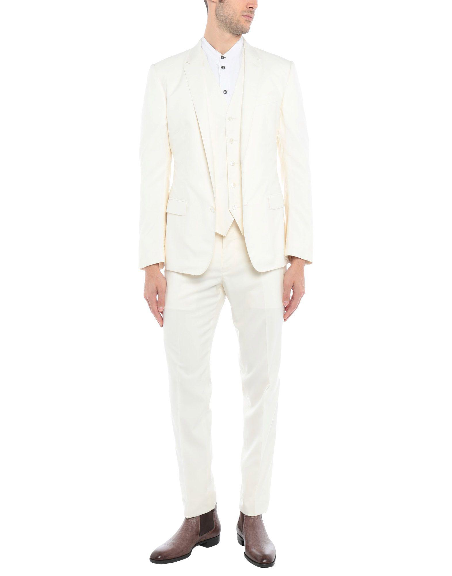 dolce and gabbana white suit