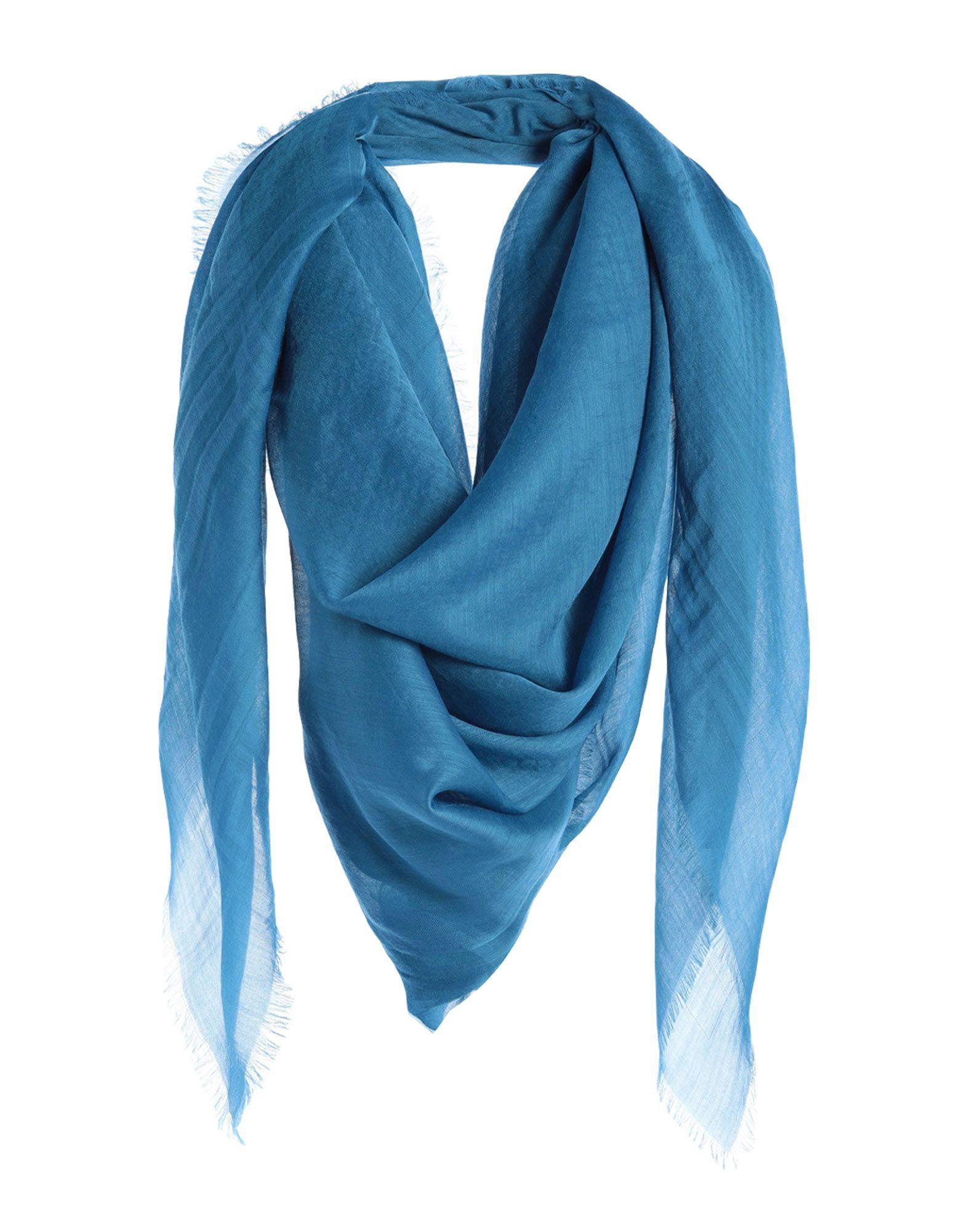 Versace Wool Square Scarf in Sky Blue (Blue) for Men Lyst