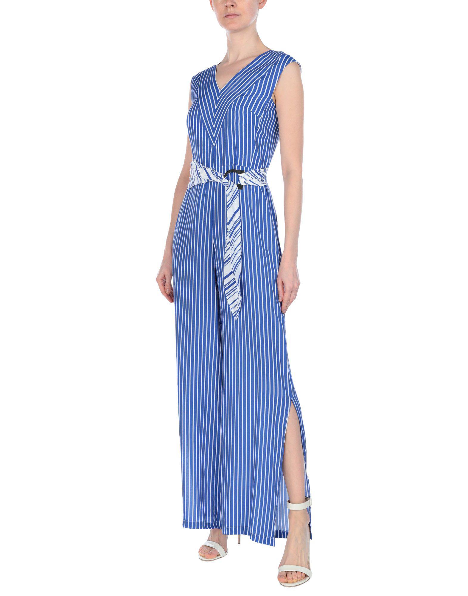 bright blue jumpsuit