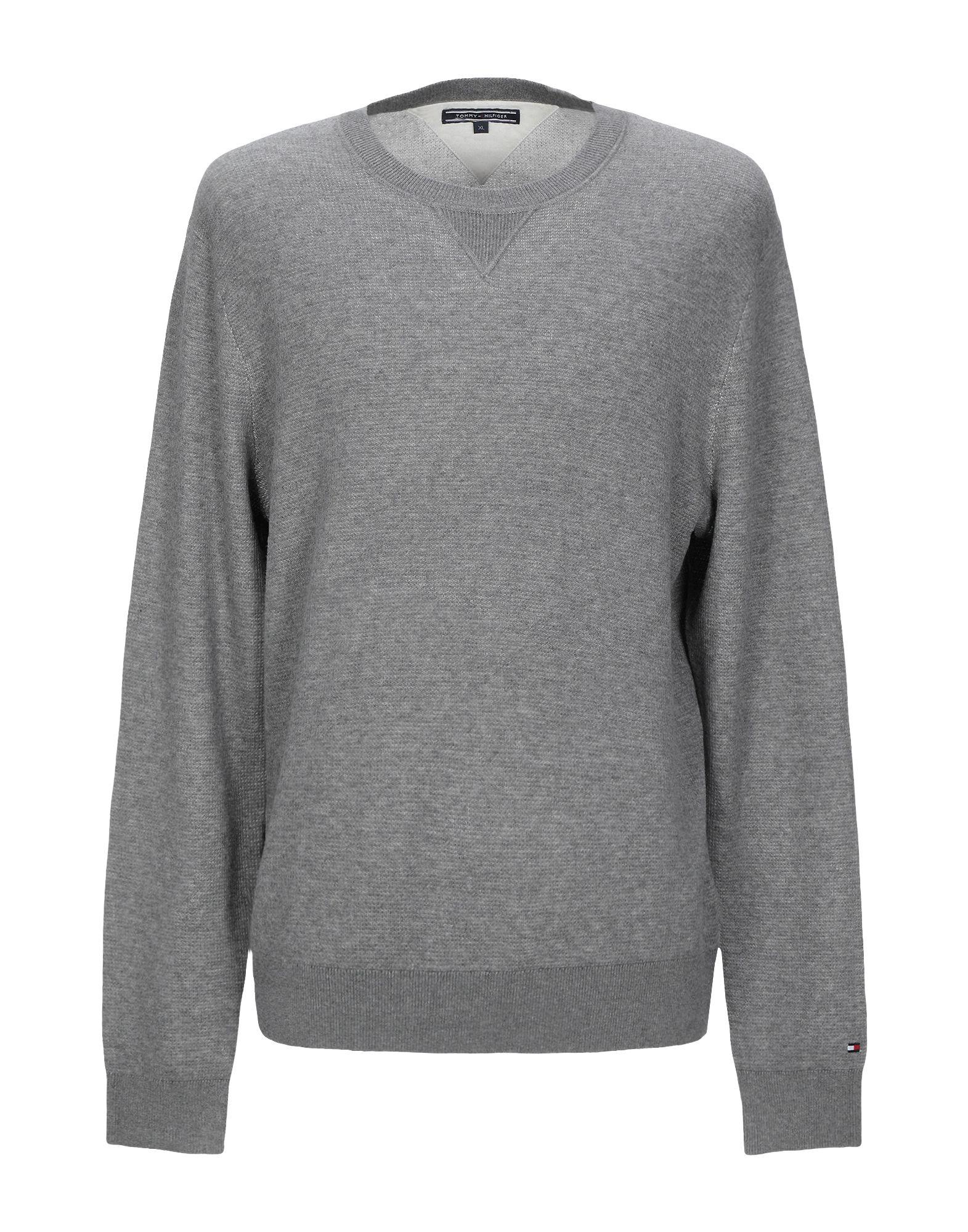 Tommy Hilfiger Cotton Sweater in Grey (Gray) for Men - Lyst