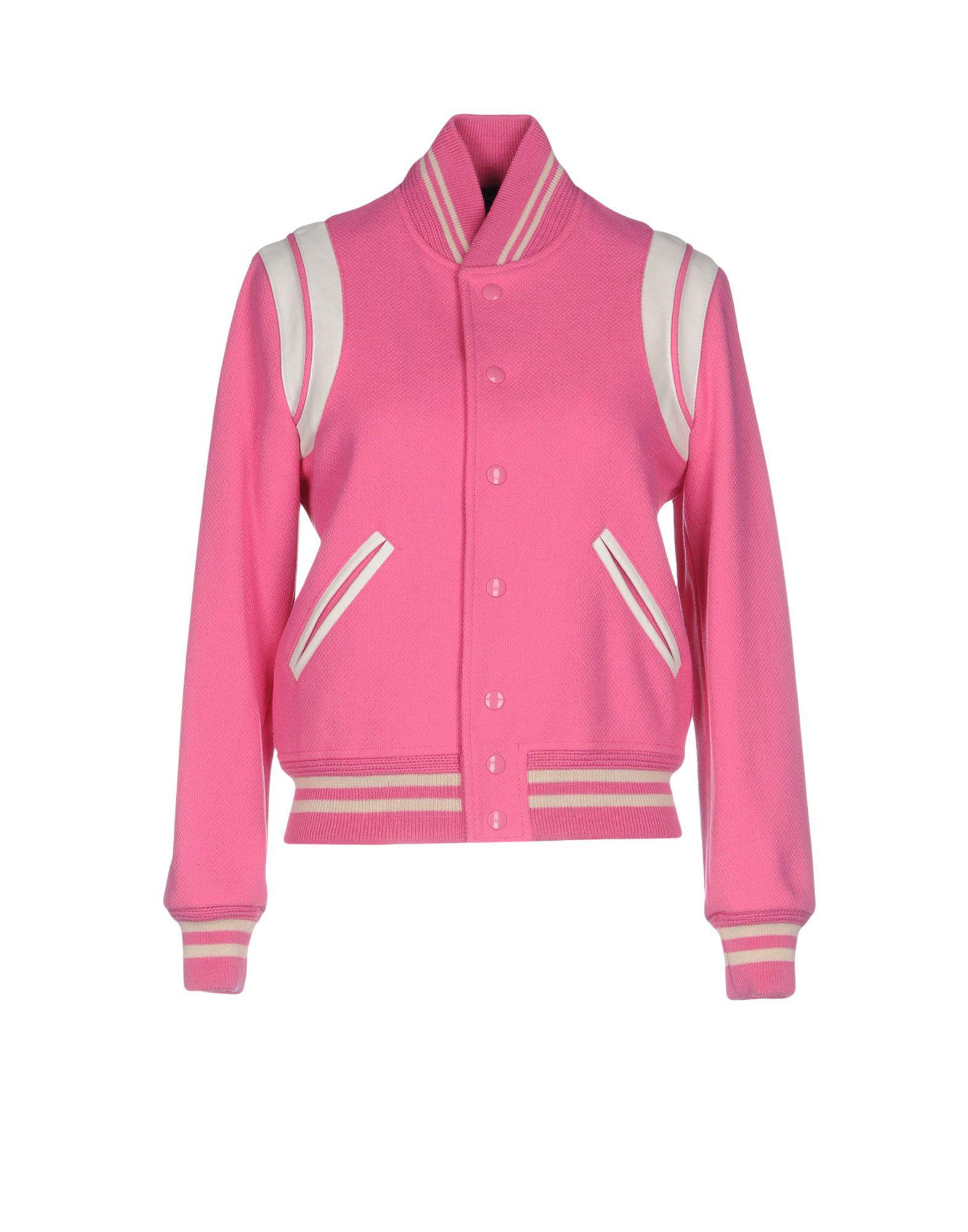 Lyst Saint Laurent Jacket in Pink