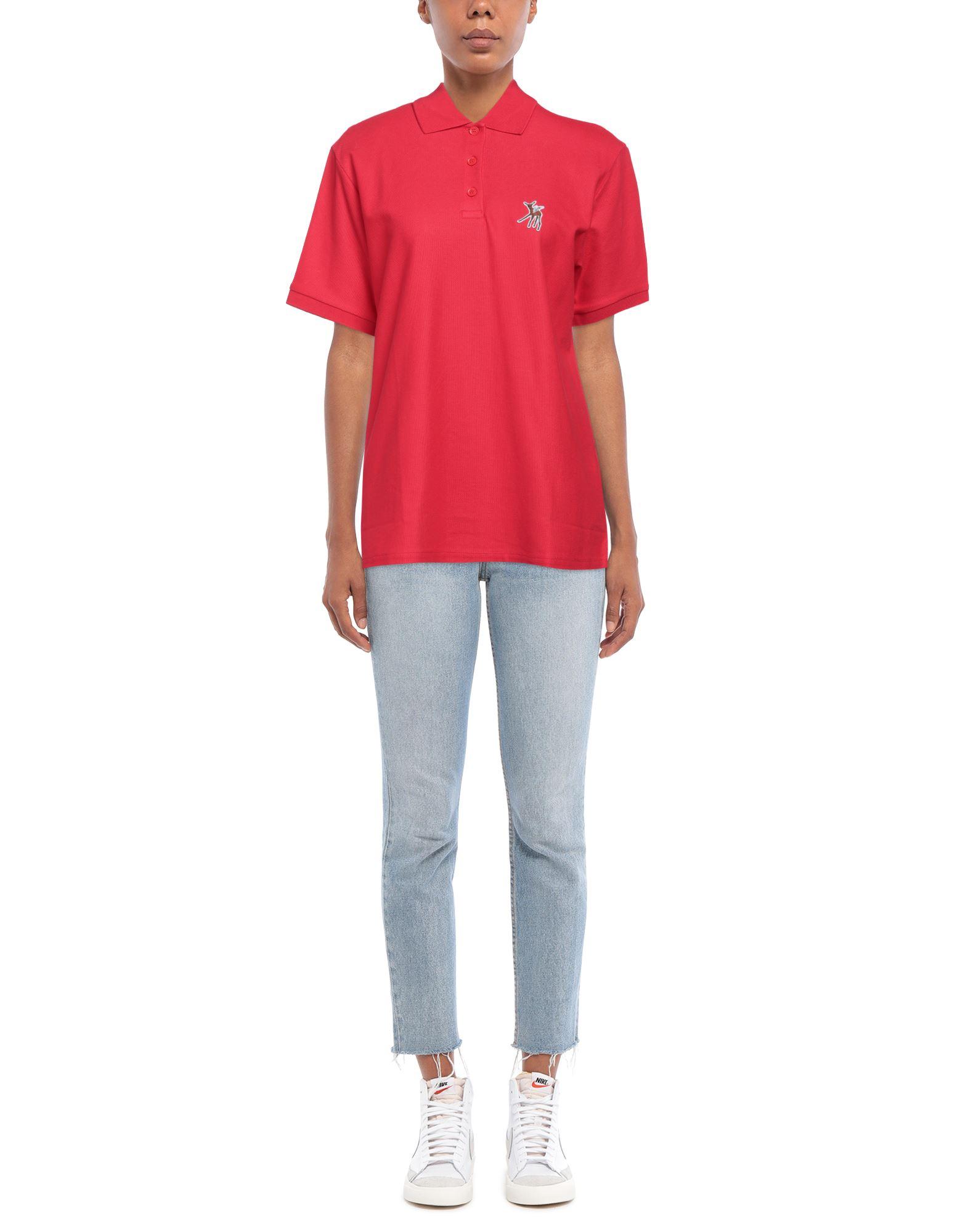 Burberry Polo Shirt in Red | Lyst