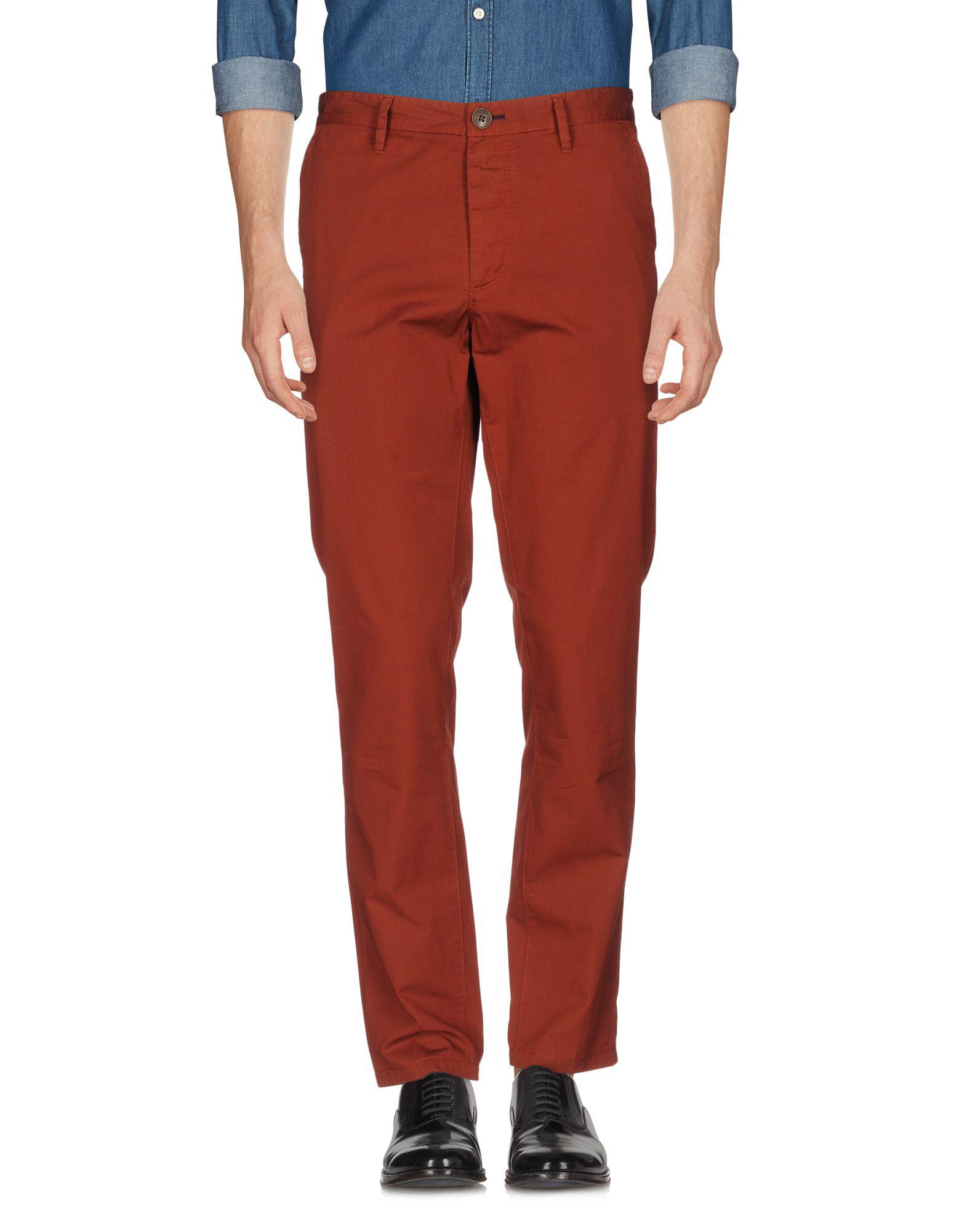 Paul Smith Cotton Casual Trouser in Rust (Red) for Men - Lyst