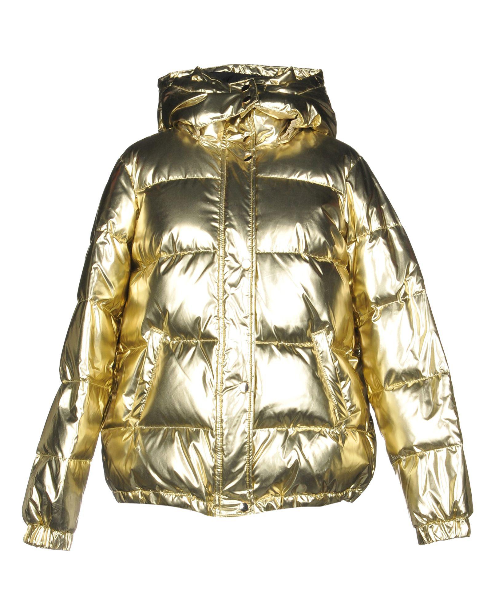 Liu Jo Goose Down Jacket, Quilted Pattern in Gold (Metallic) - Lyst