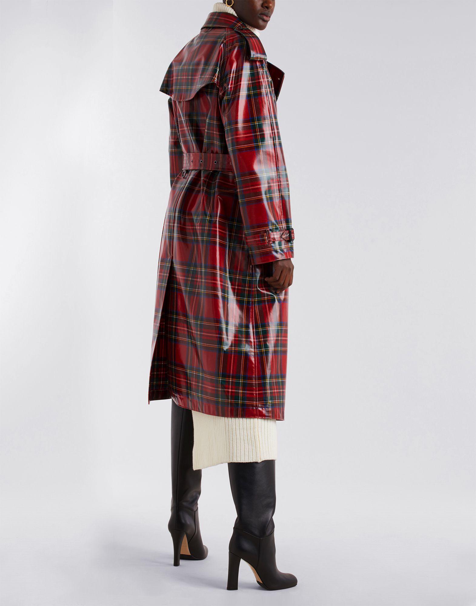 Burberry Overcoat in Red - Lyst