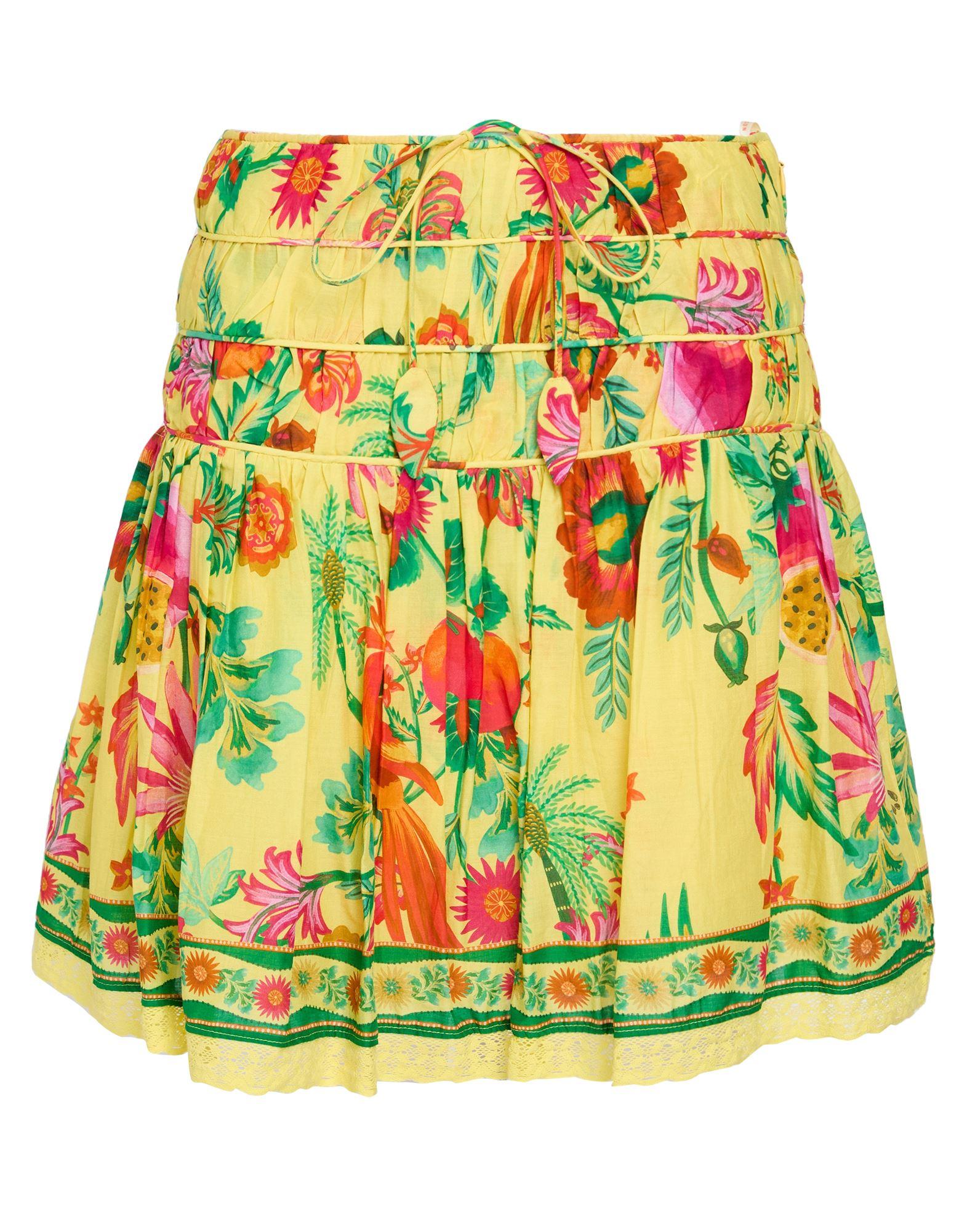 スカート FARM RIO New Guilhermina cotton miniskirt FARM Rio Summer Garden Mini-Skirt | Liberty
