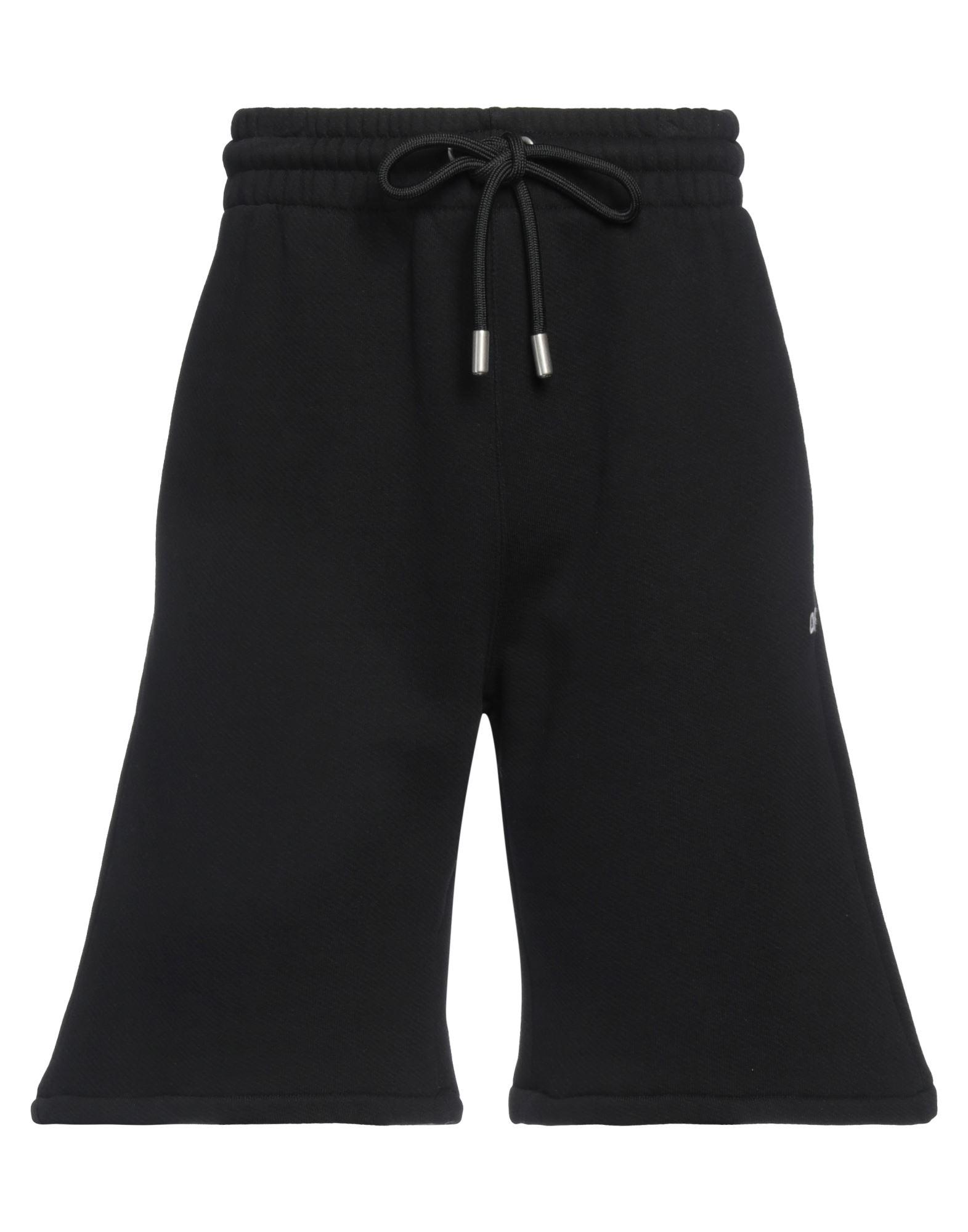 【関税＆送料込み】Off-White Black Virgin Wool Shorts With Black virgin wool shorts with logo label