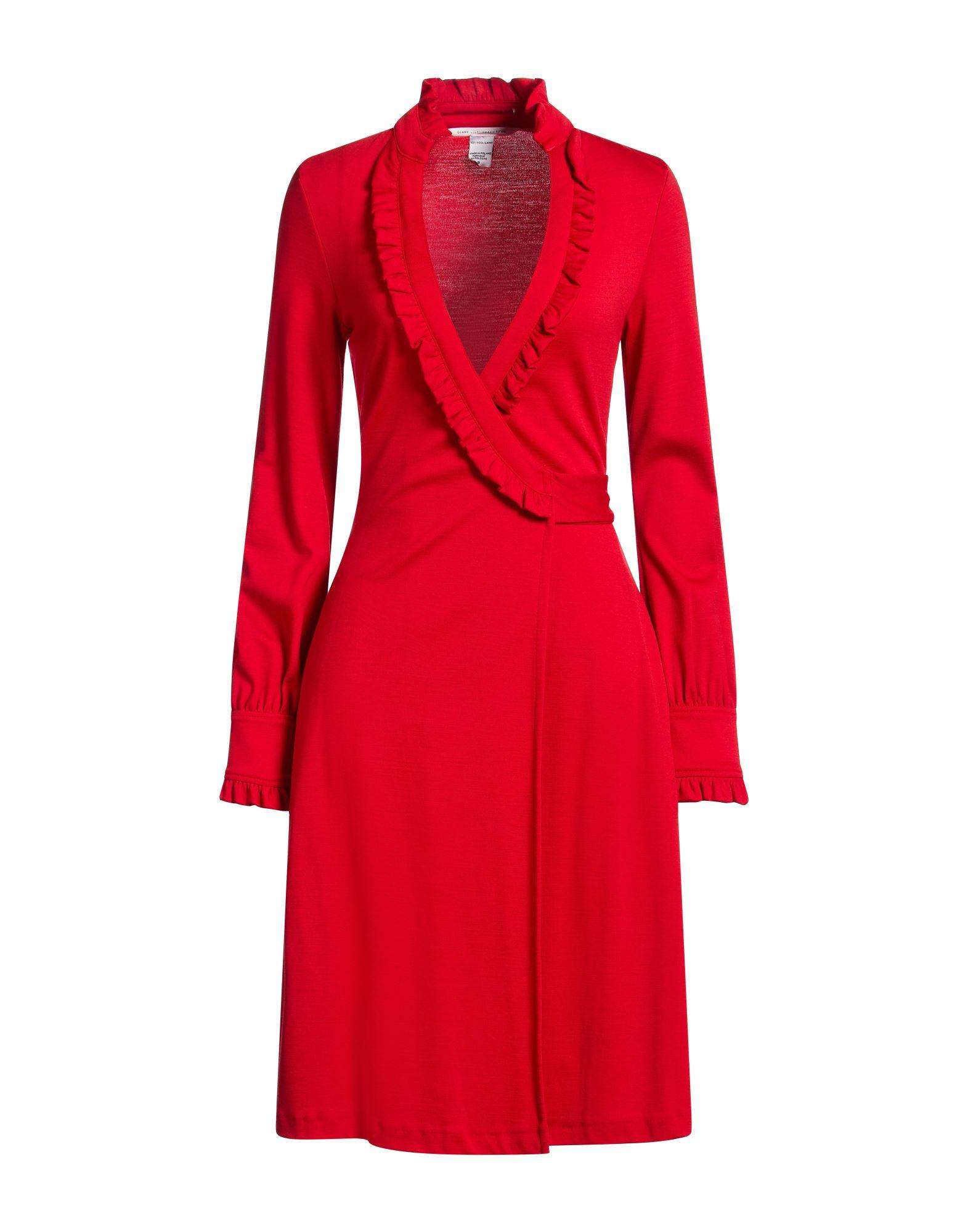 knee length dresses for ladies Wool Wrap-Top Dress