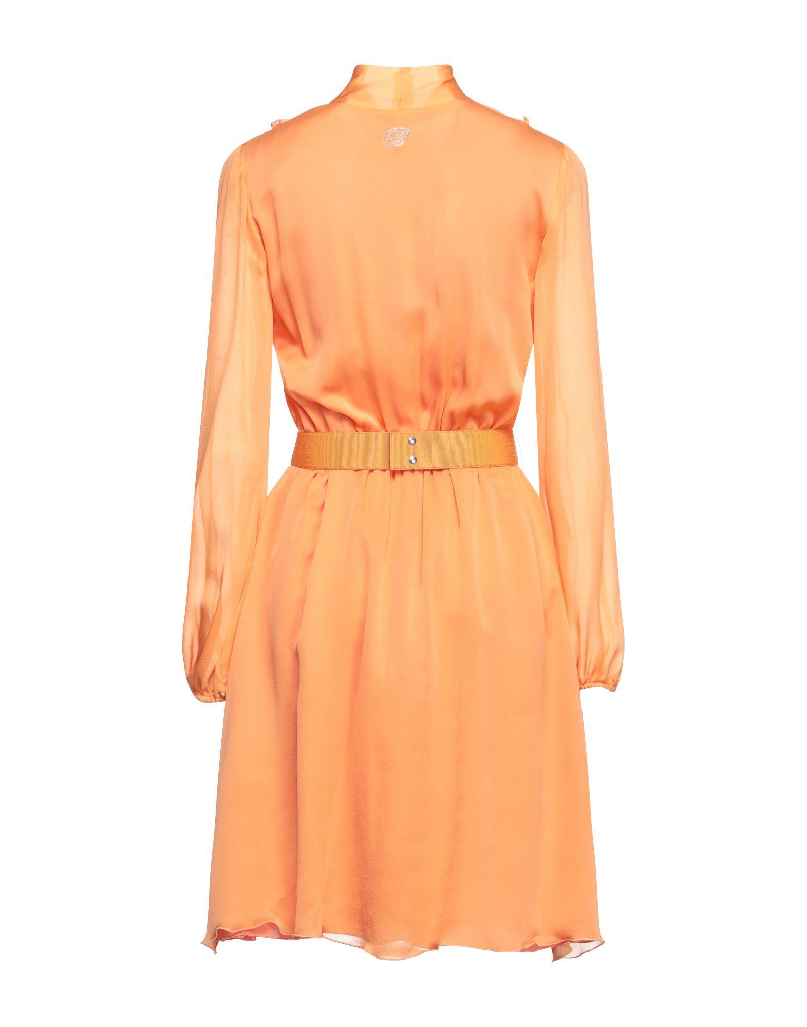 Blumarine Silk Short Dress in Orange