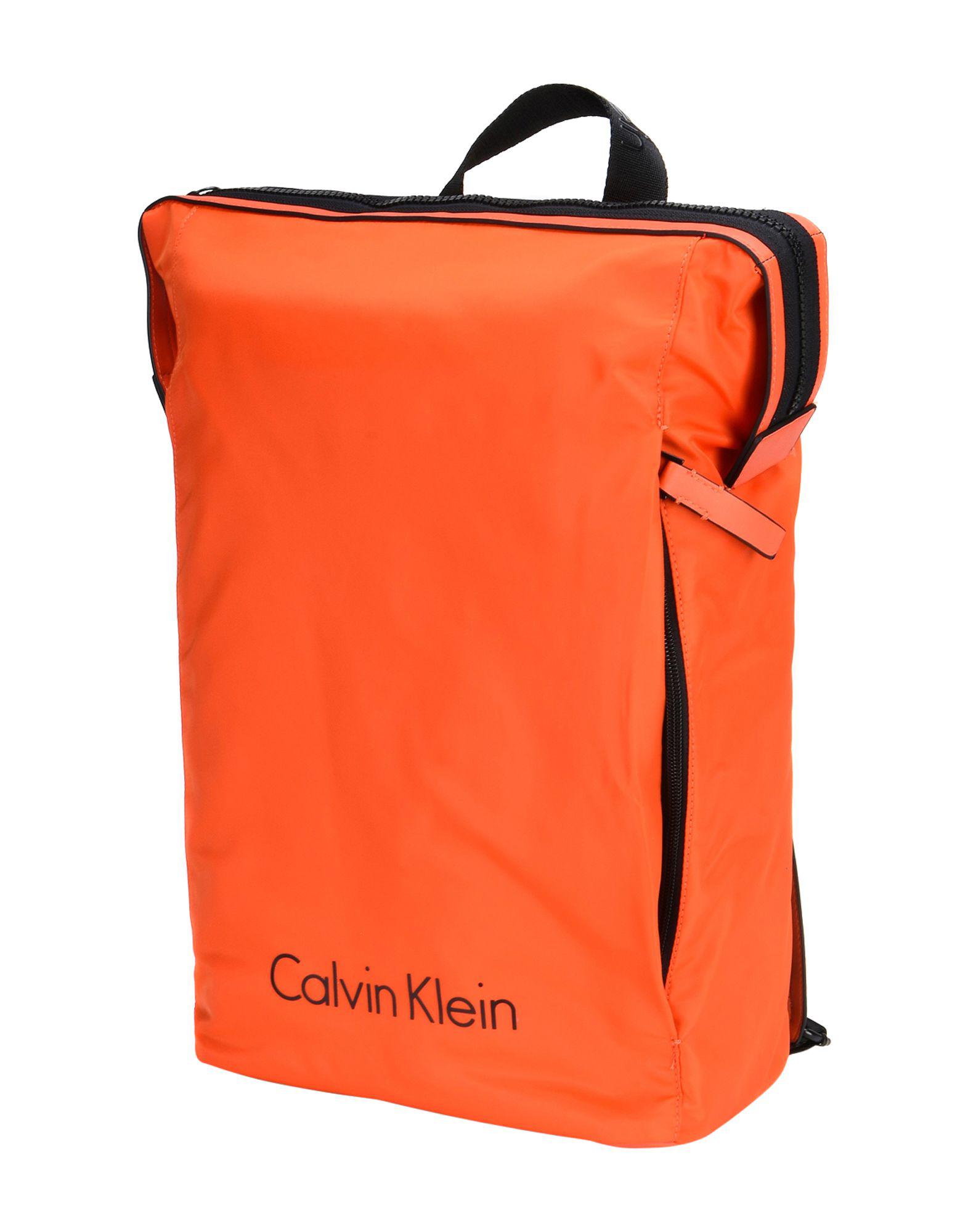 calvin klein backpack orange