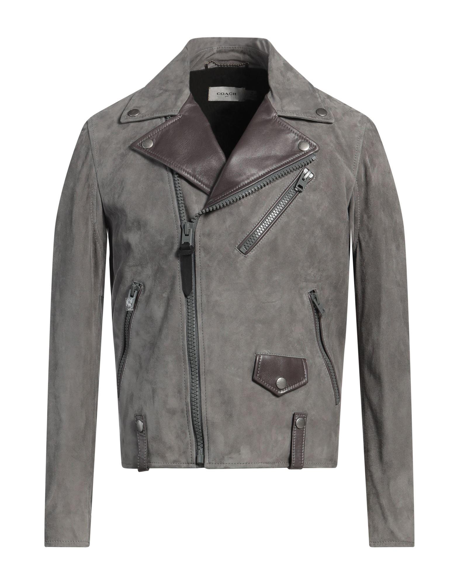 COACH Jacket Lambskin in Gray for Men | Lyst