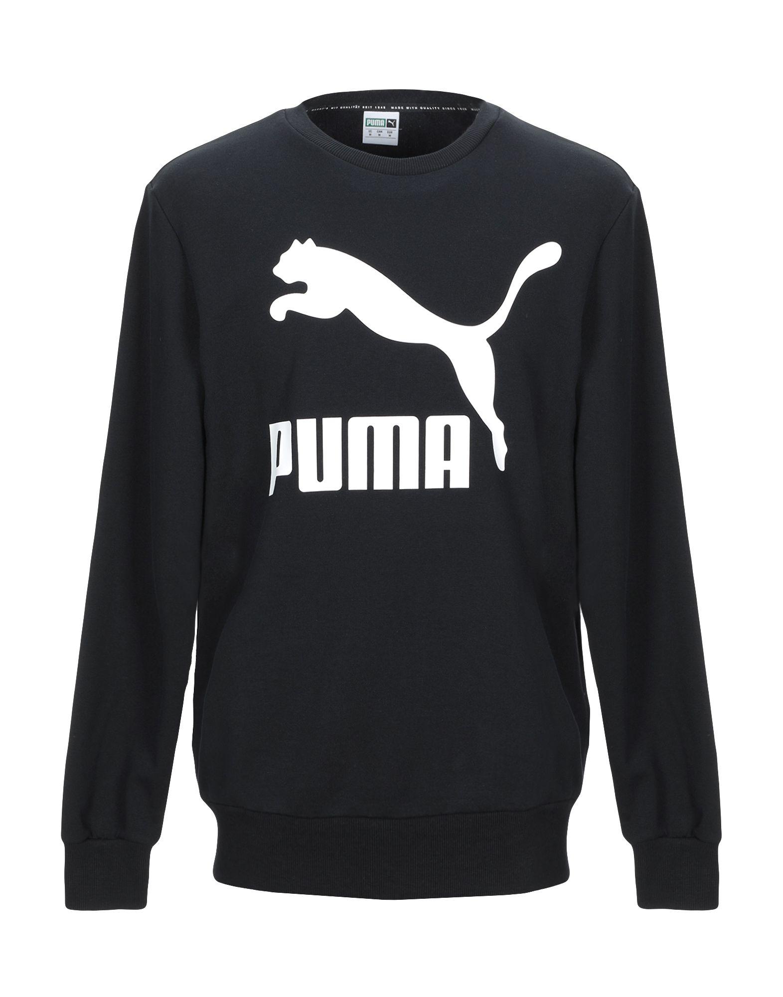 PUMA Cotton Sweatshirt in Black for Men - Lyst