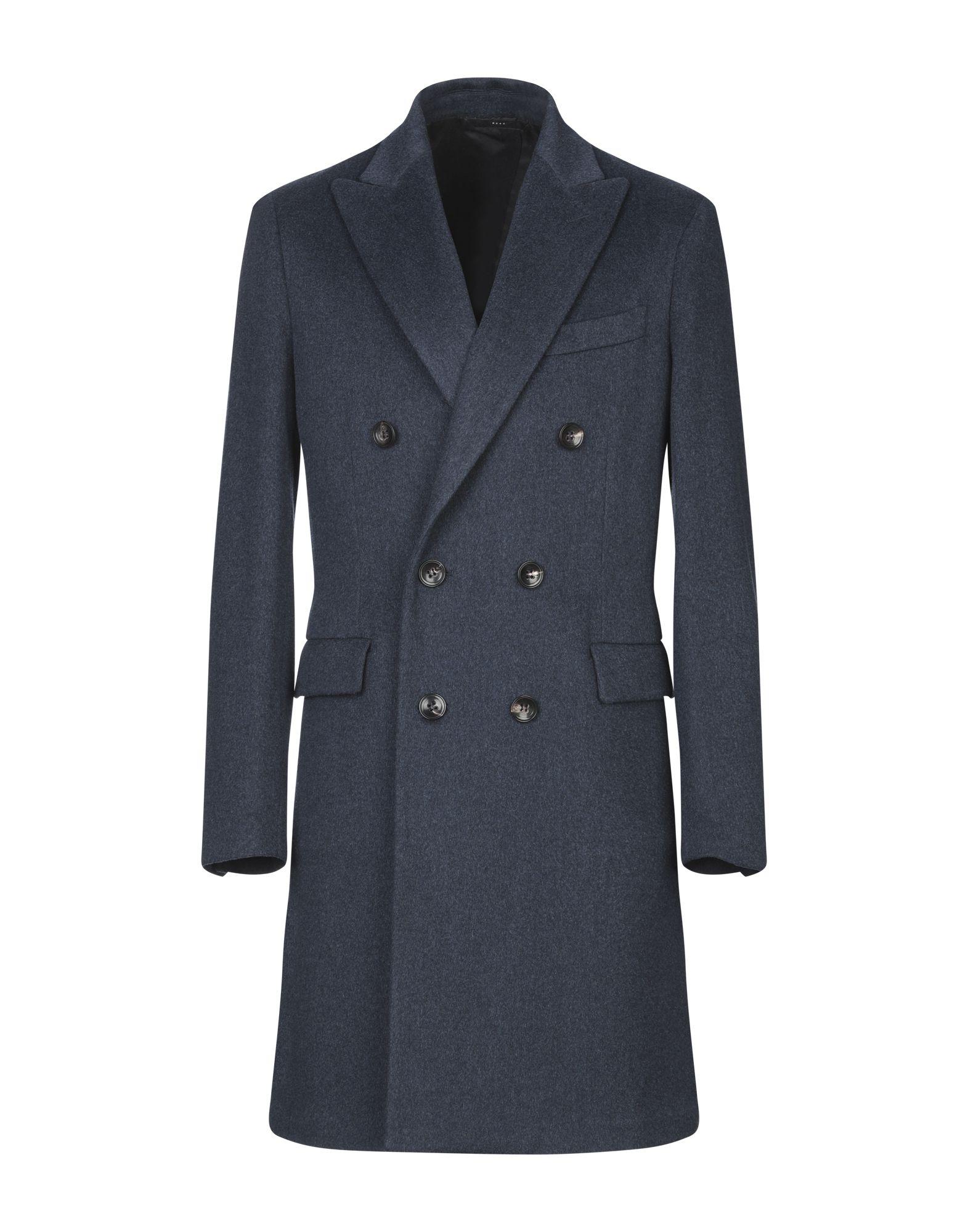 Hevò Wool Coat in Dark Blue (Blue) for Men - Lyst