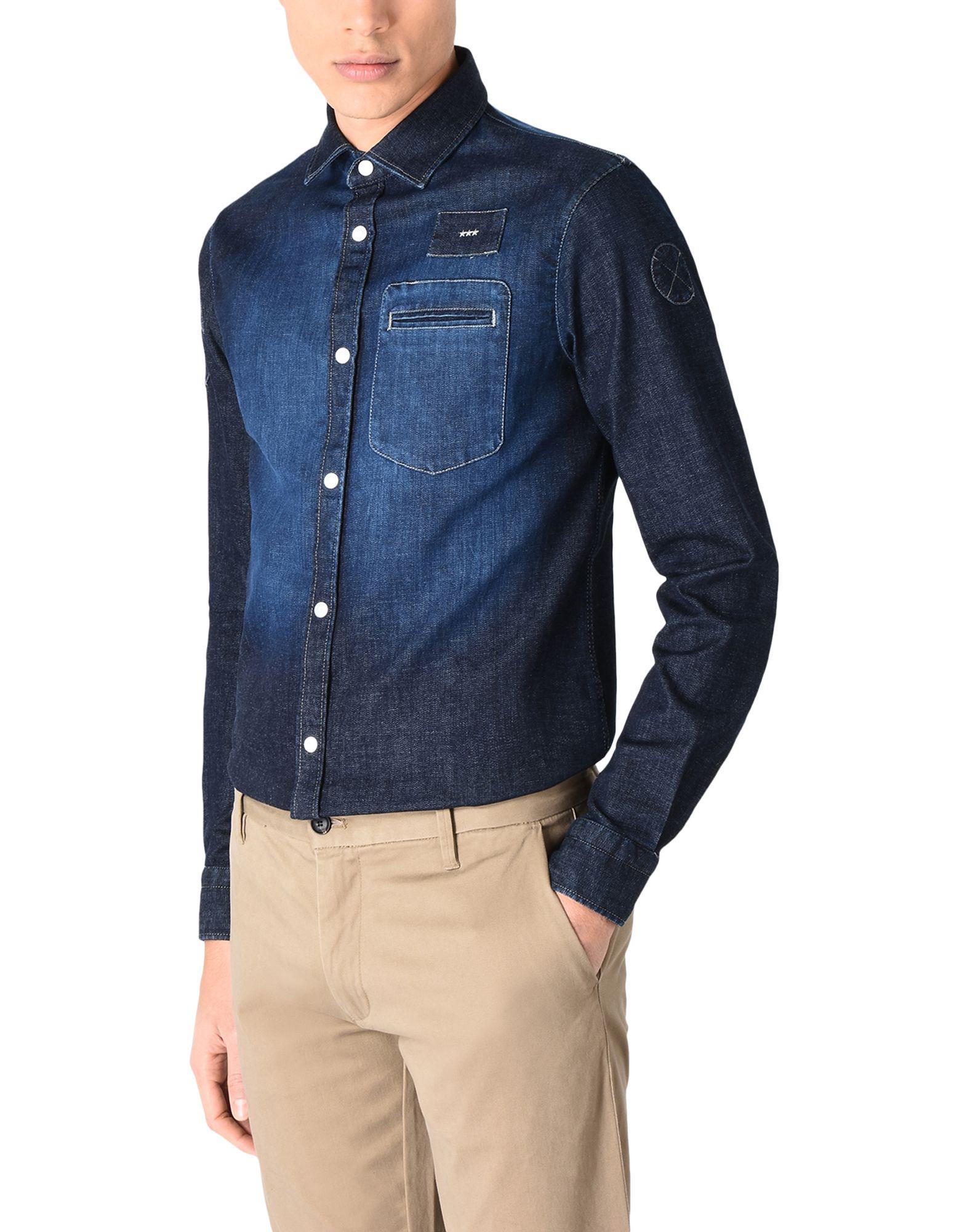 Armani Jeans Denim Shirt in Blue for Men | Lyst