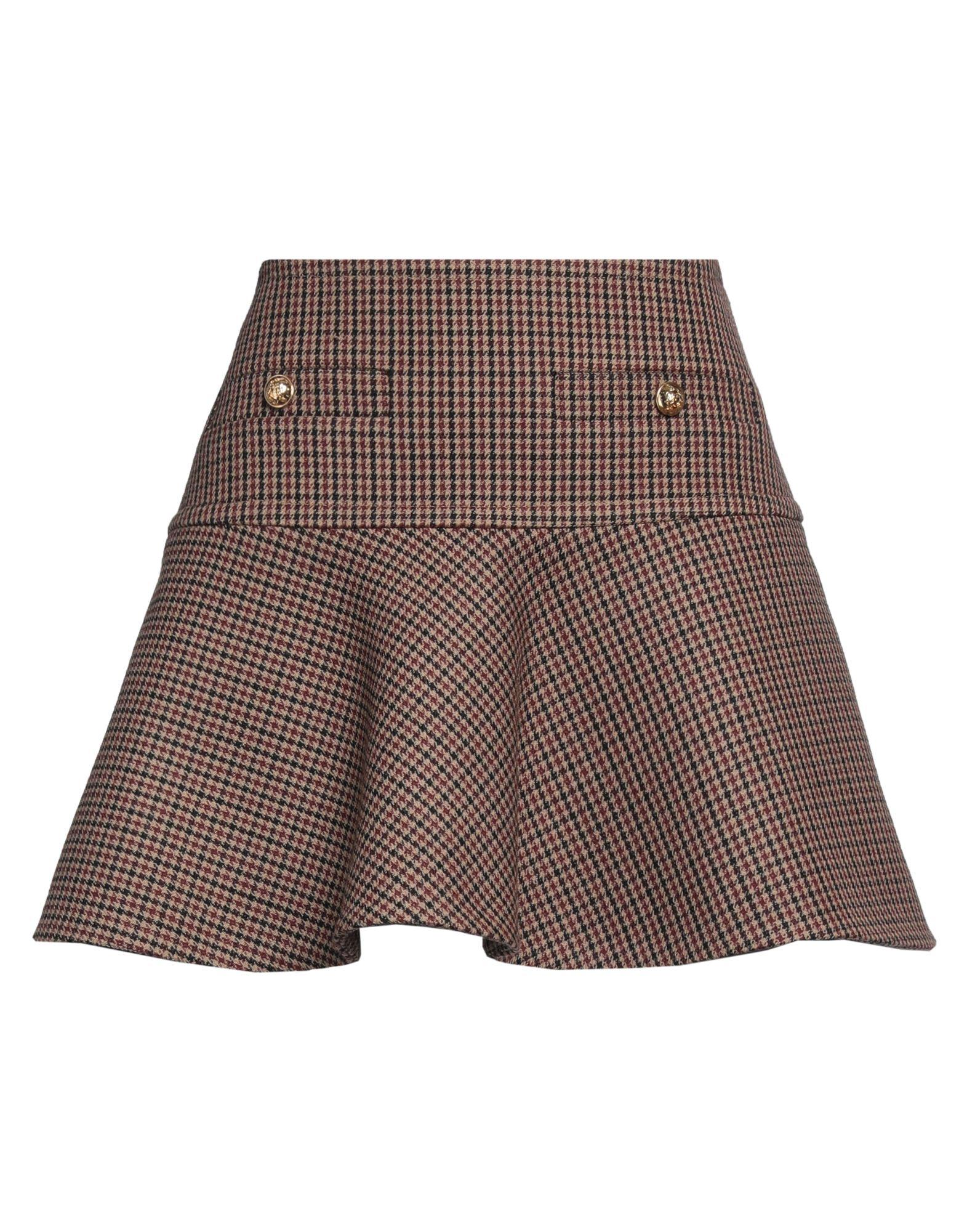 ミニスカート CELINE | PLEATED BANDEAU MINI SKIRT IN LINEN AND WOOL PLEATED BANDEAU MINI SKIRT IN LINEN AND WOOL - BEIGE/MARRON