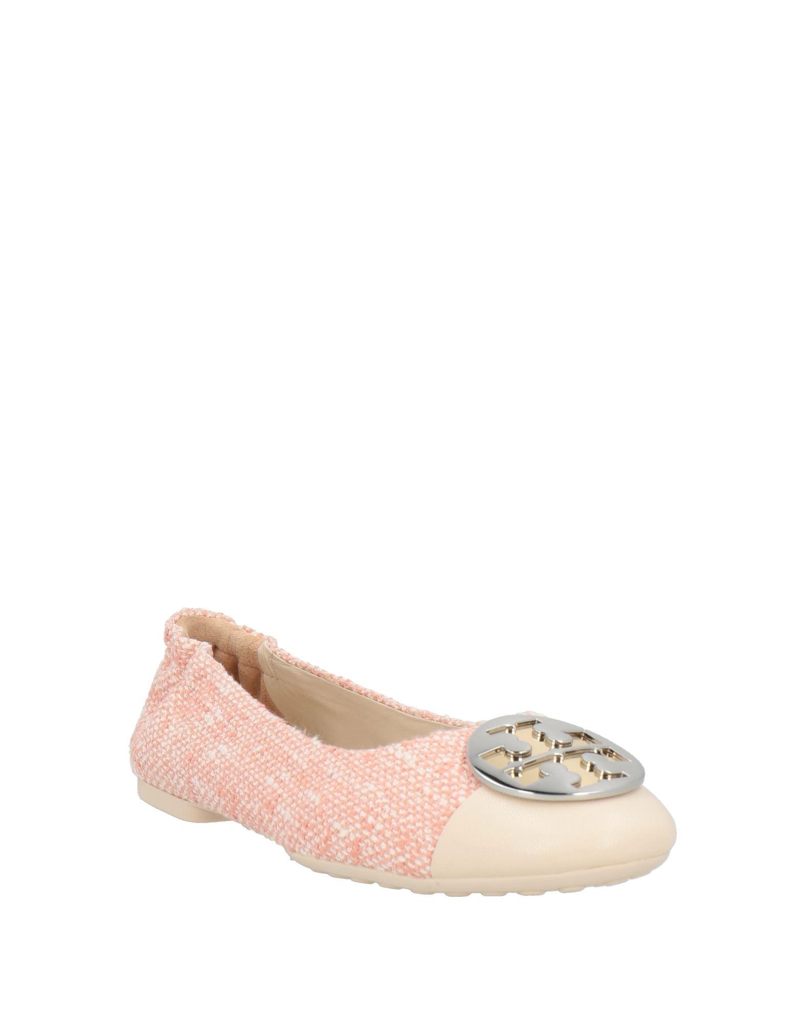 Tory Burch Ballet Flats Leather, Textile Fibers in Pink Lyst UK