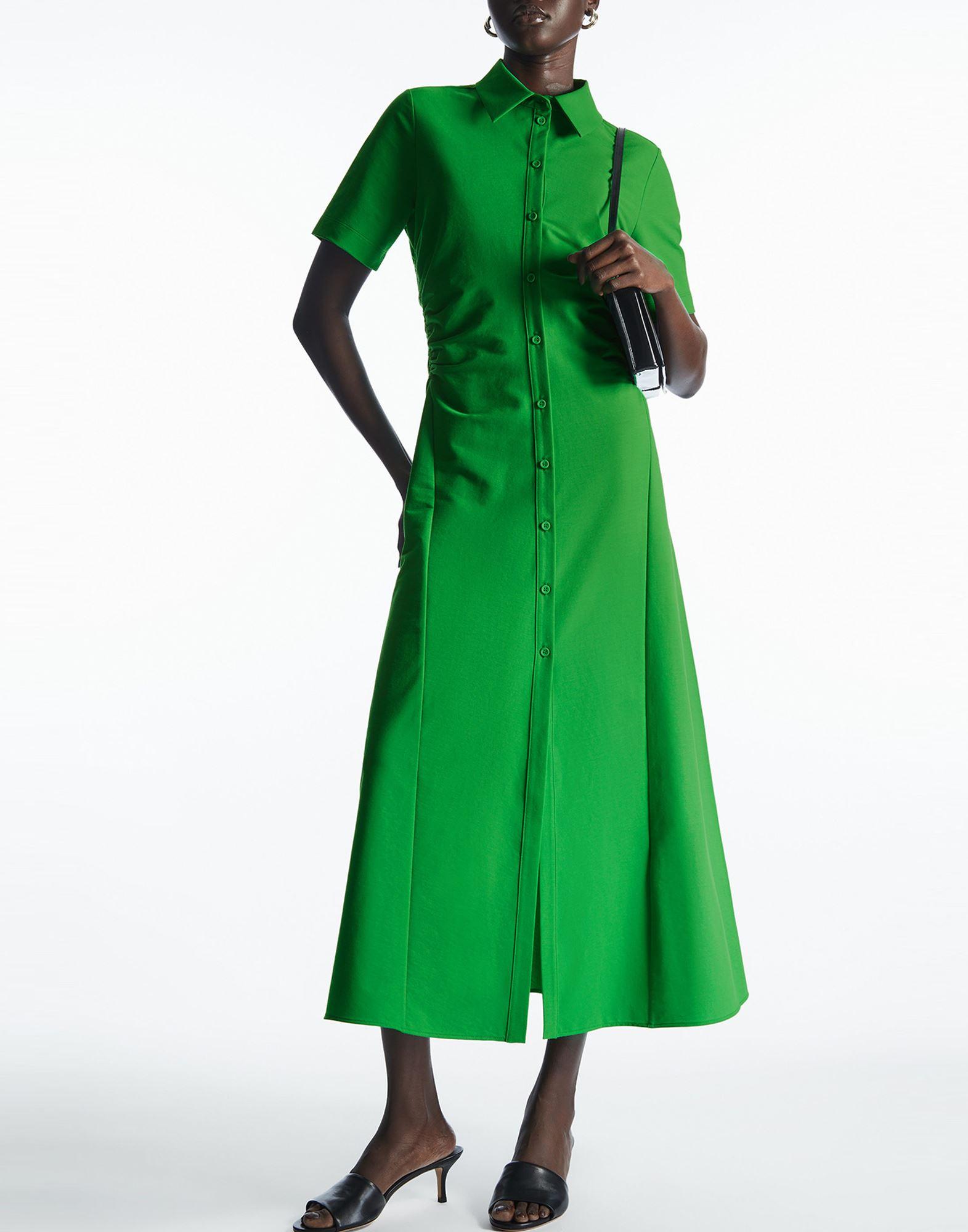 Vestido midi de COS de color Verde | Lyst