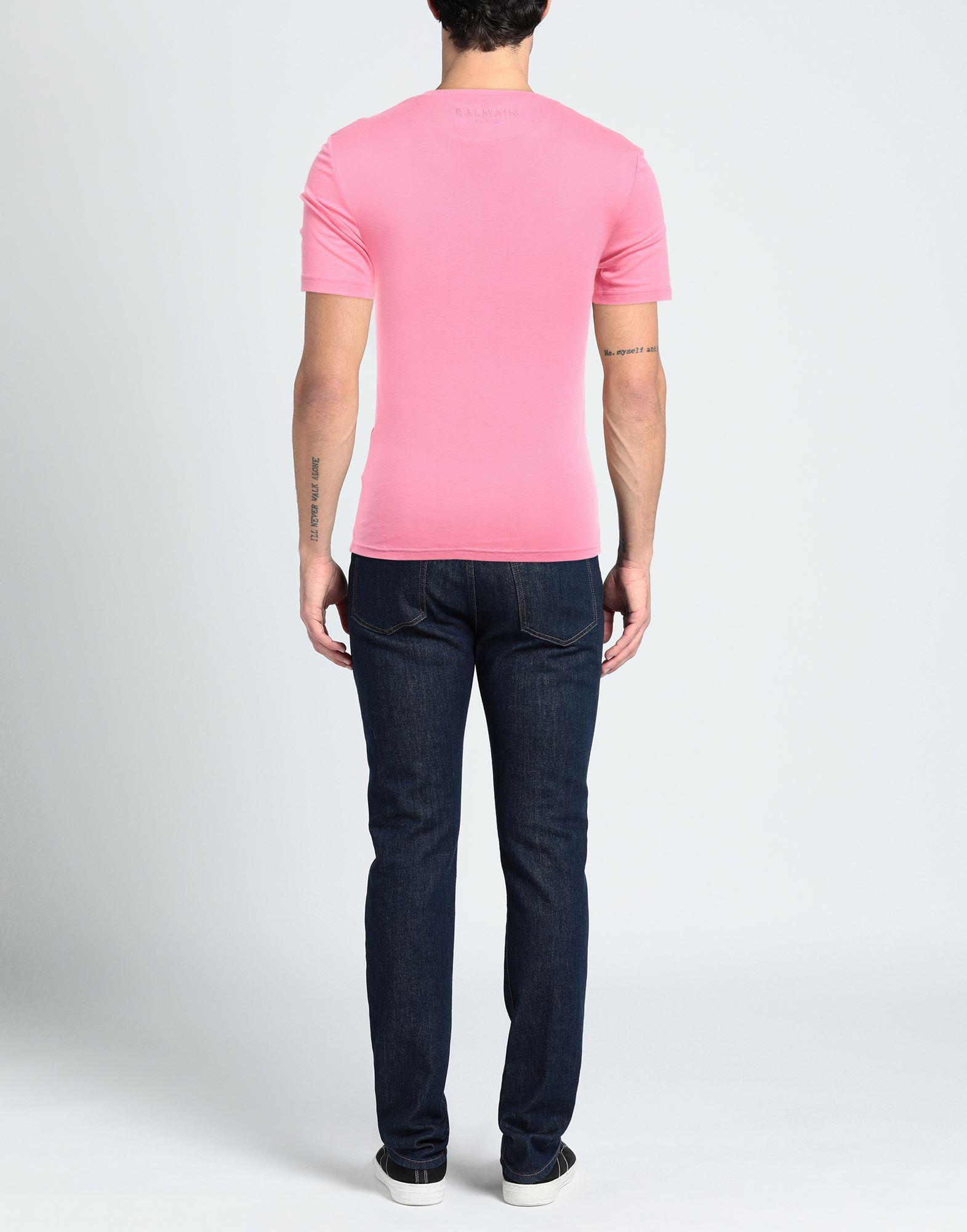 Balmain pink on sale t shirt