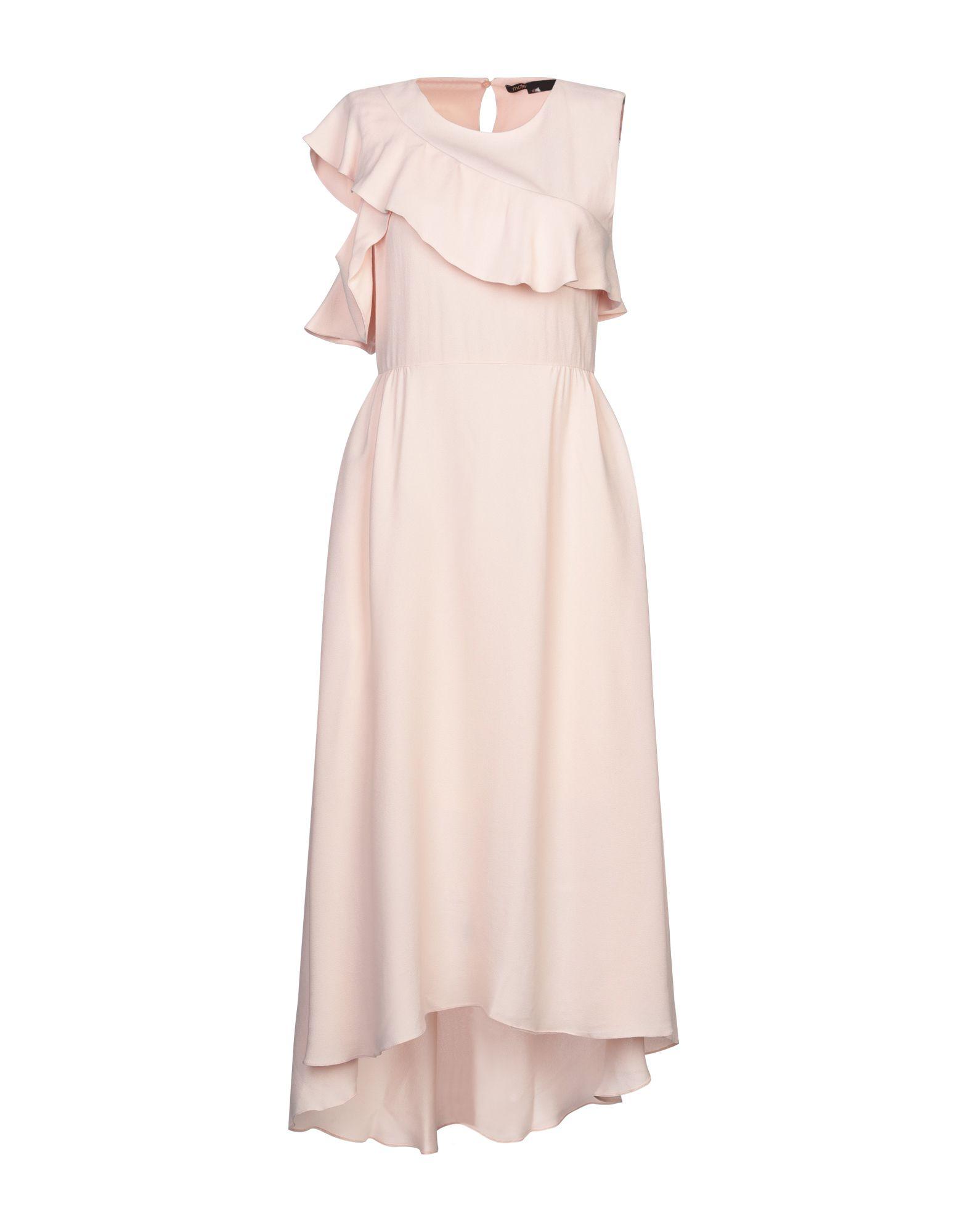Maje Synthetic 3/4 Length Dress in Light Pink (Pink) - Lyst