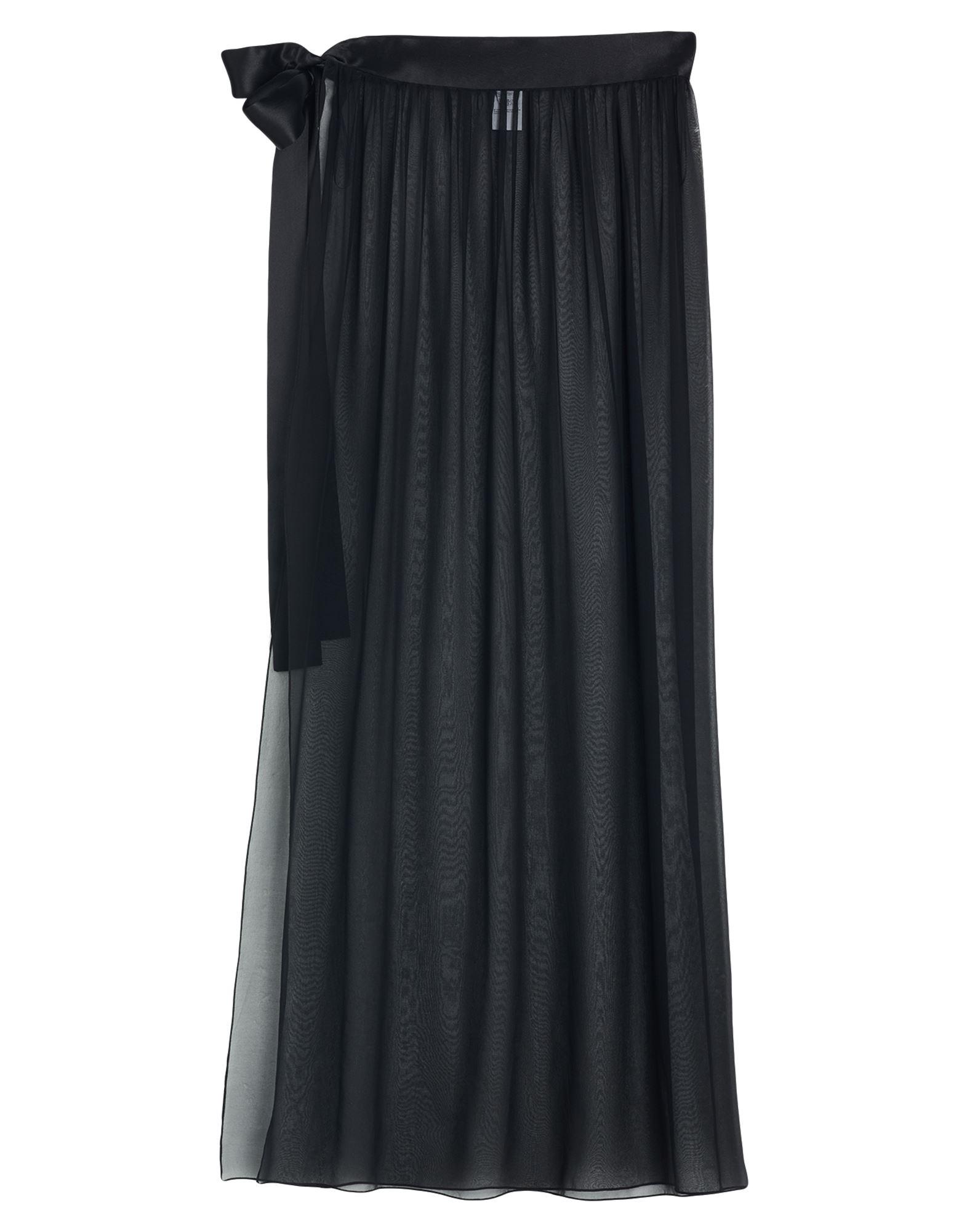 スカート Dolce & Gabbana Silk Chiffon Long Skirt Long silk chiffon skirt with belt in Black for Women