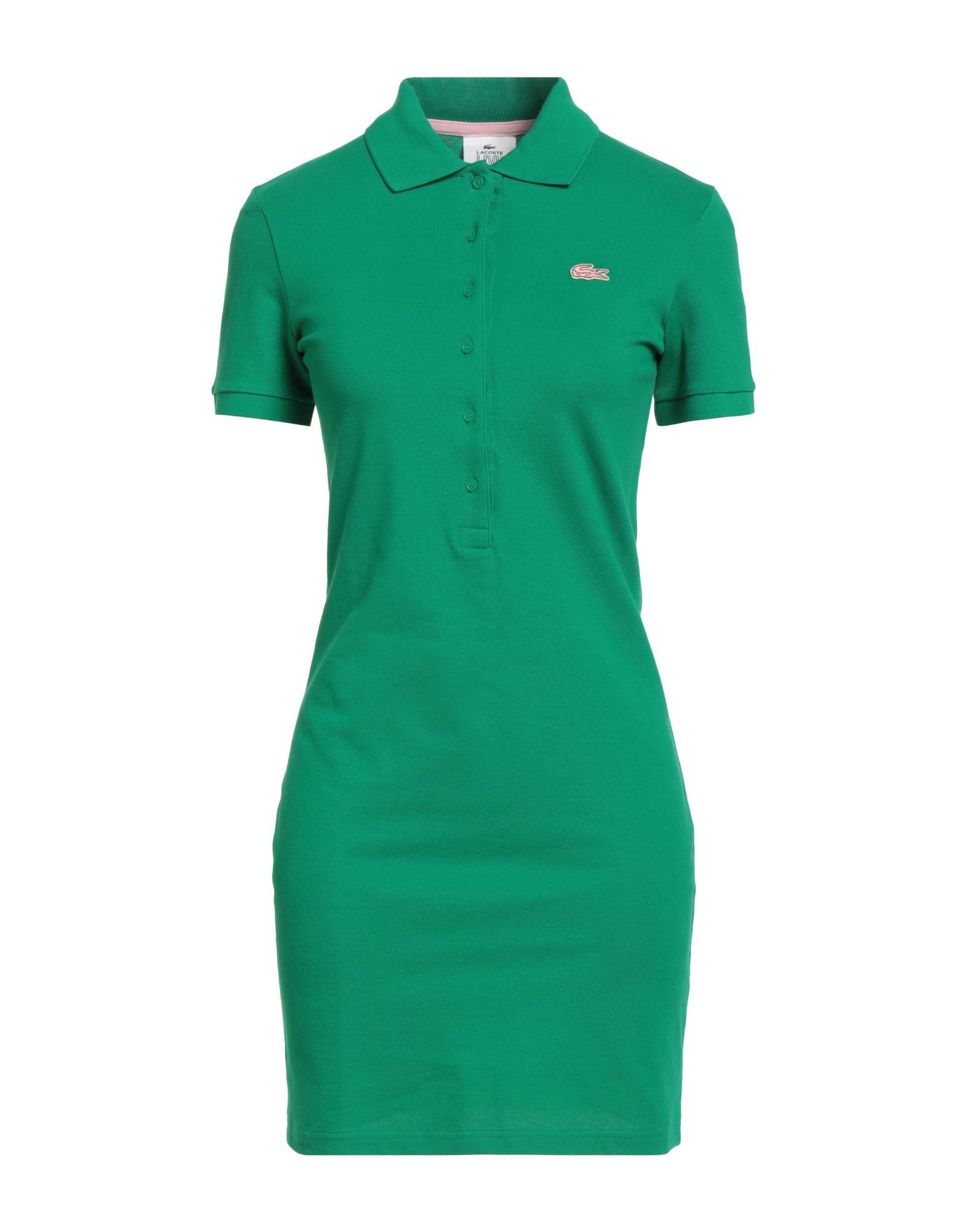 green emerald velvet dress LACOSTE WOMEN Stretch Tennis Dress and Shorts White Khaki Green   MAISONDEFASHION.COM