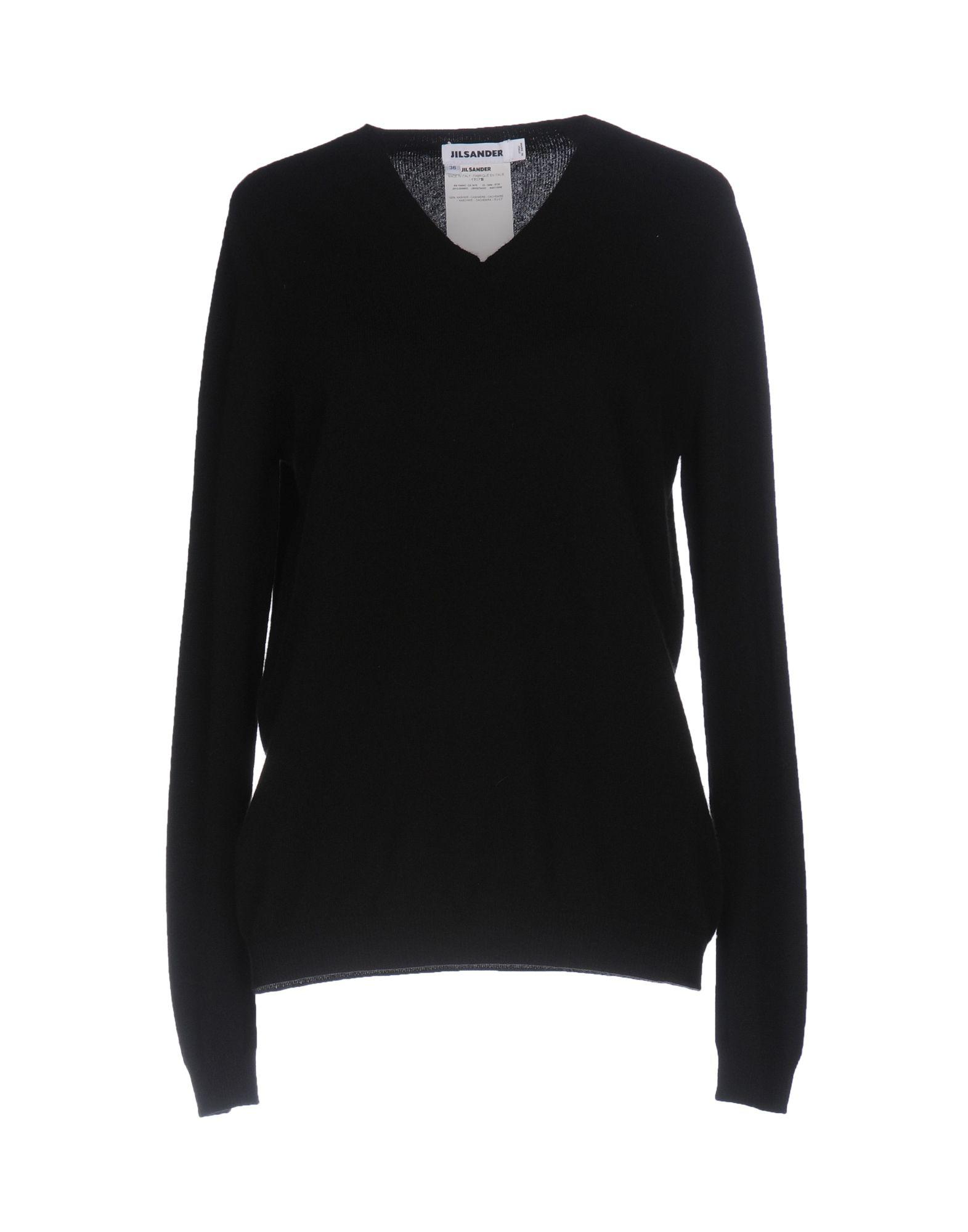 Jil Sander Cashmere Sweater in Black - Lyst