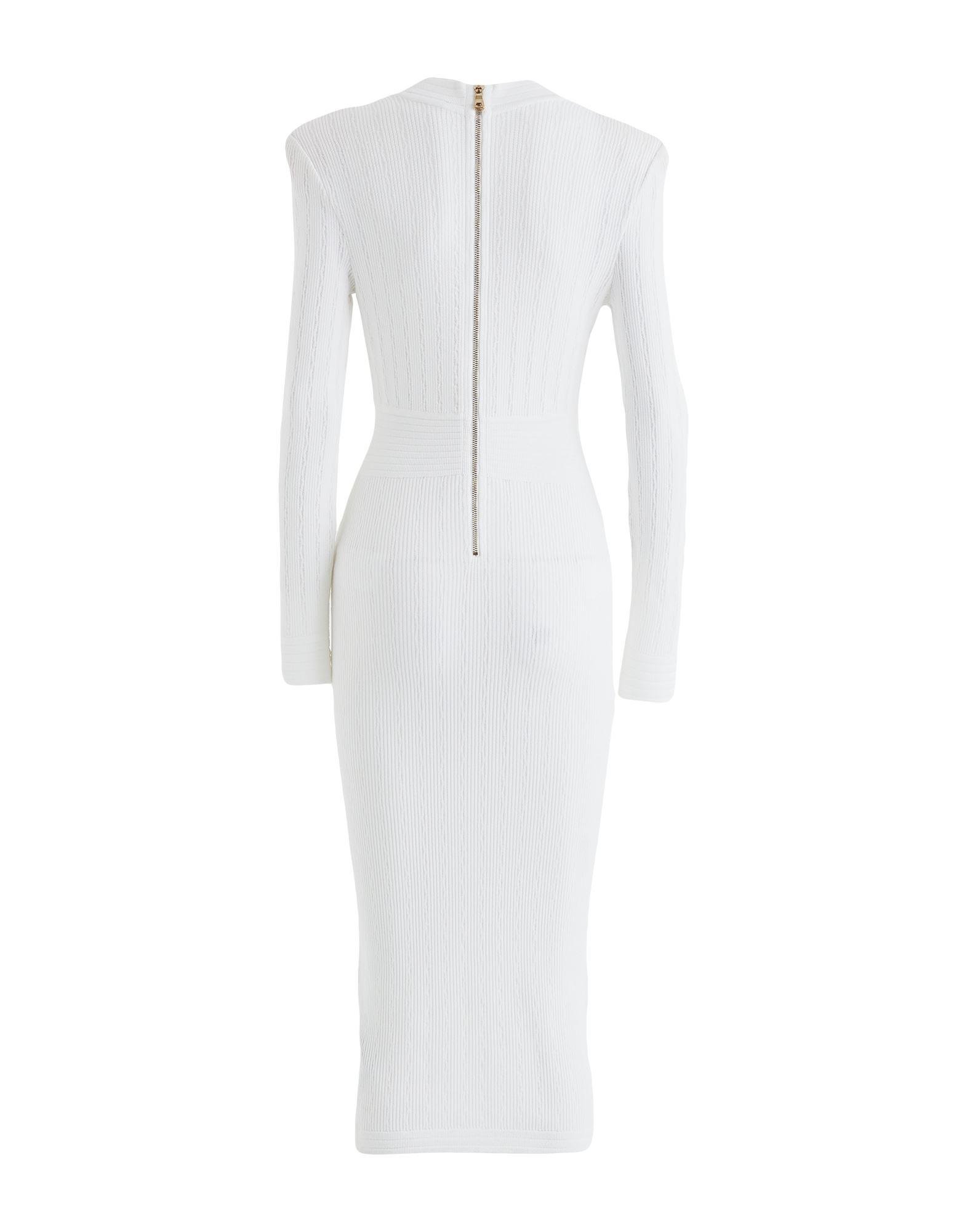 Balmain Women's White Midi Dress