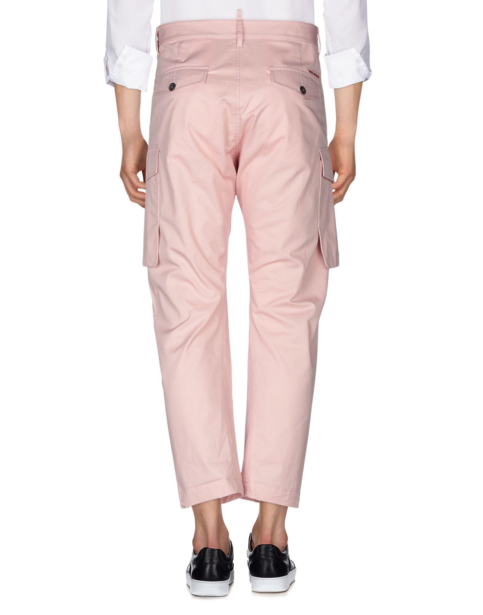 DSquared² Cotton Casual Pants in Pink for Men Lyst
