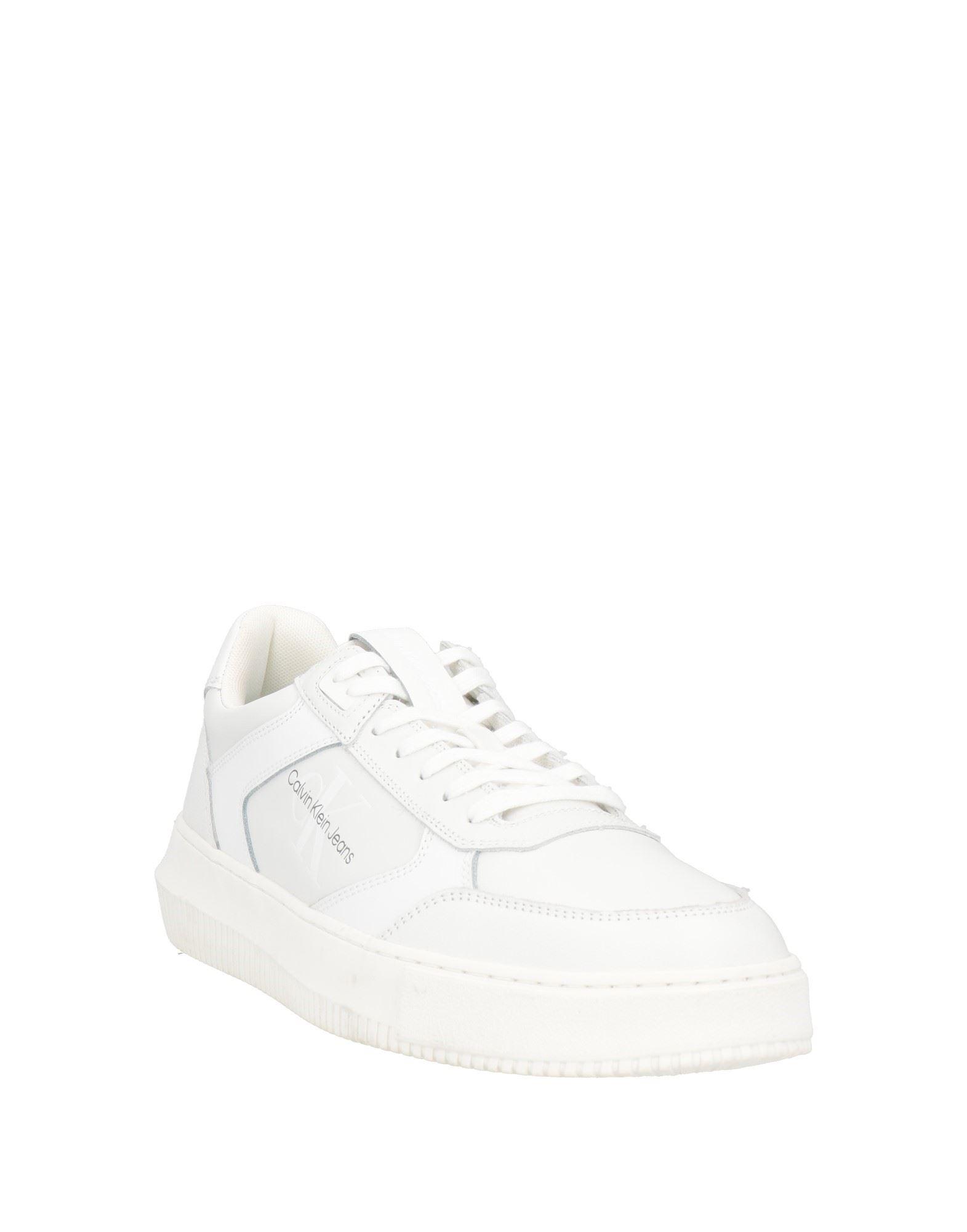 White calvin top klein trainers