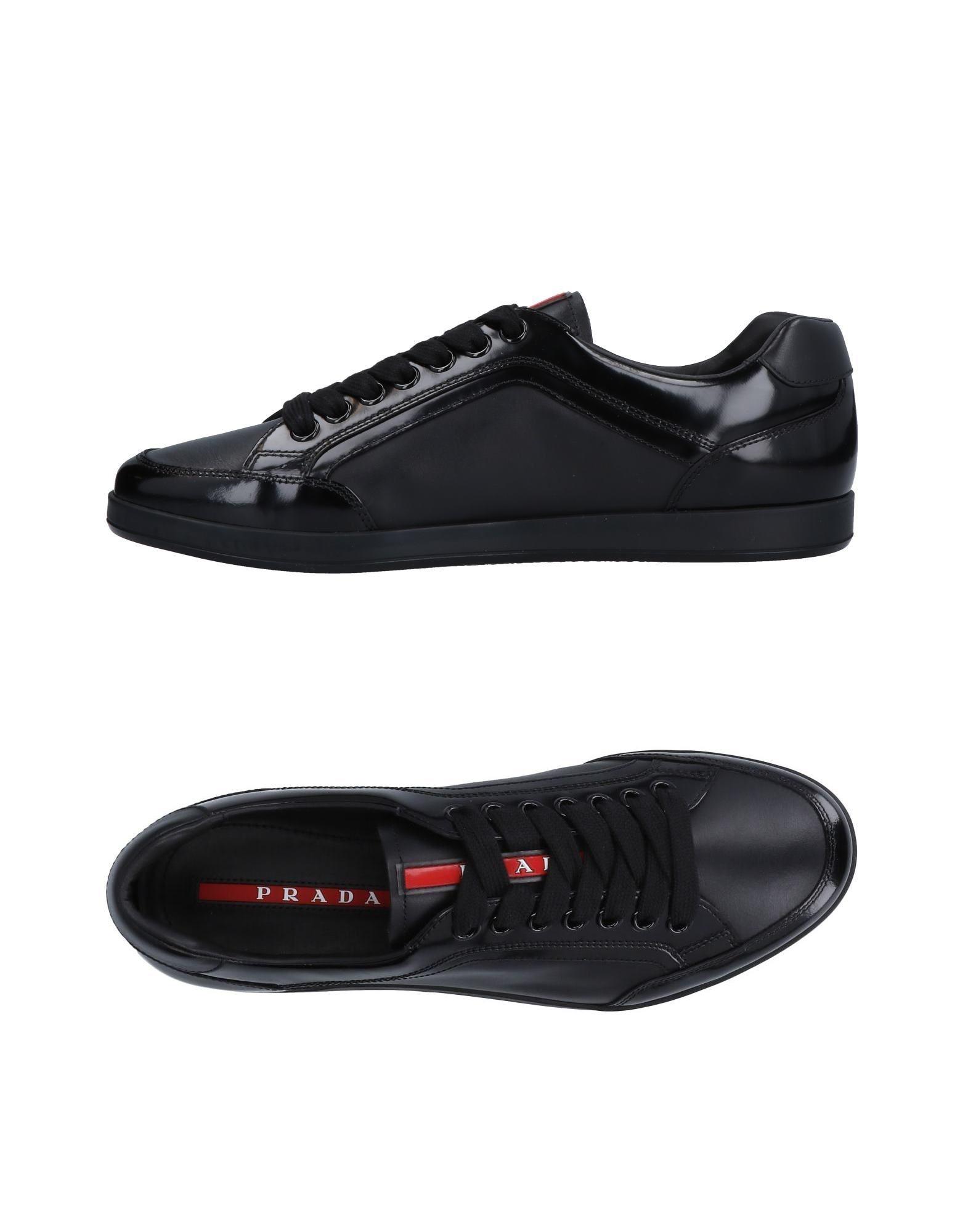 Prada Sport Leather Low-tops & Sneakers in Black for Men - Lyst