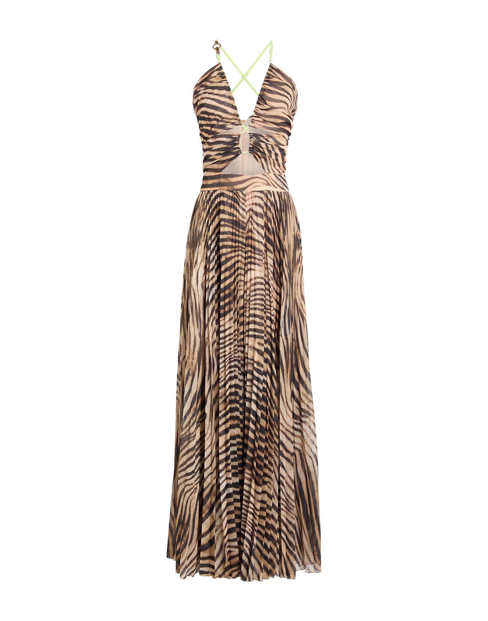 Robe Maxi Just Cavalli En Soie 100% - Blanc Cassé - Taille IT 40 (US S) - Neuf Sans étiquettes