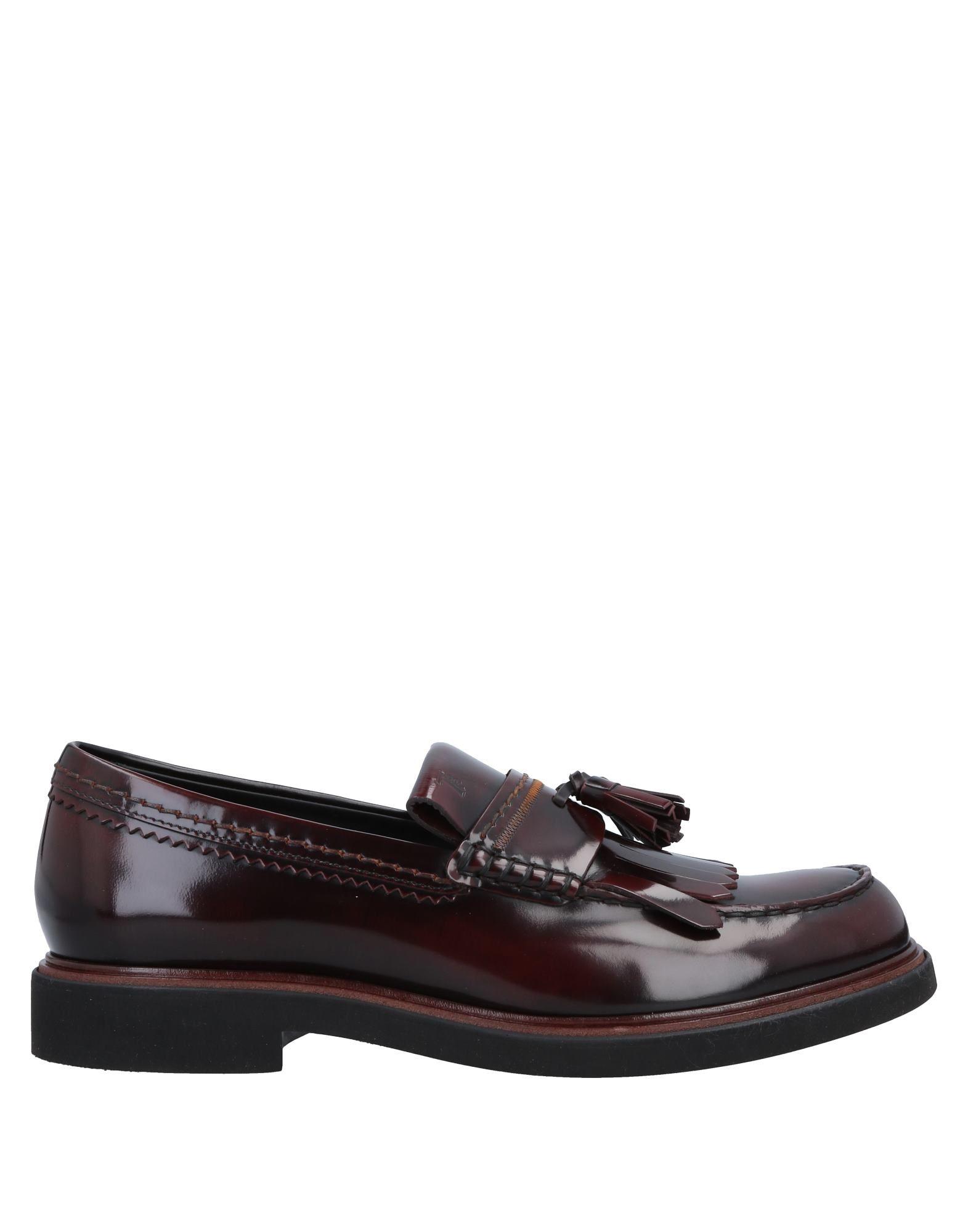 Tod's Leather Loafer in Maroon (Black) for Men - Lyst