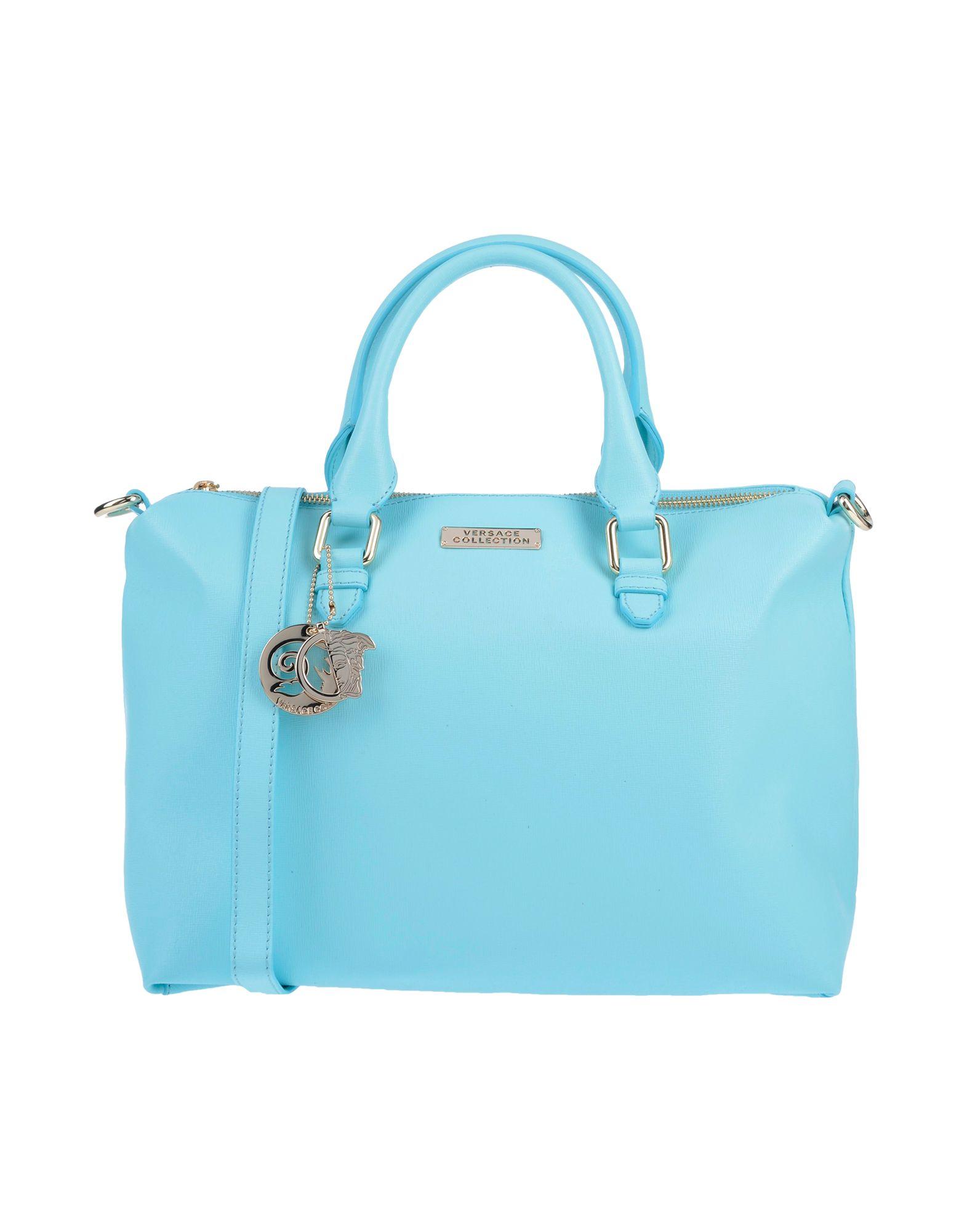 Versace Leather Handbag in Sky Blue (Blue) Lyst